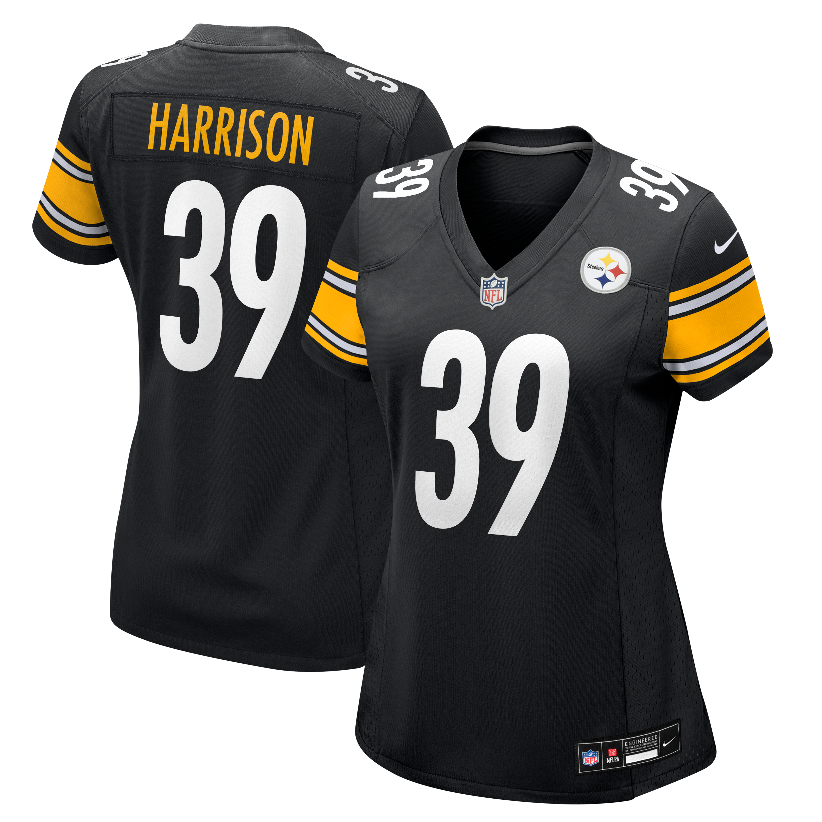 Women's Pittsburgh Steelers Malik Harrison Nike Black Team Game Jersey