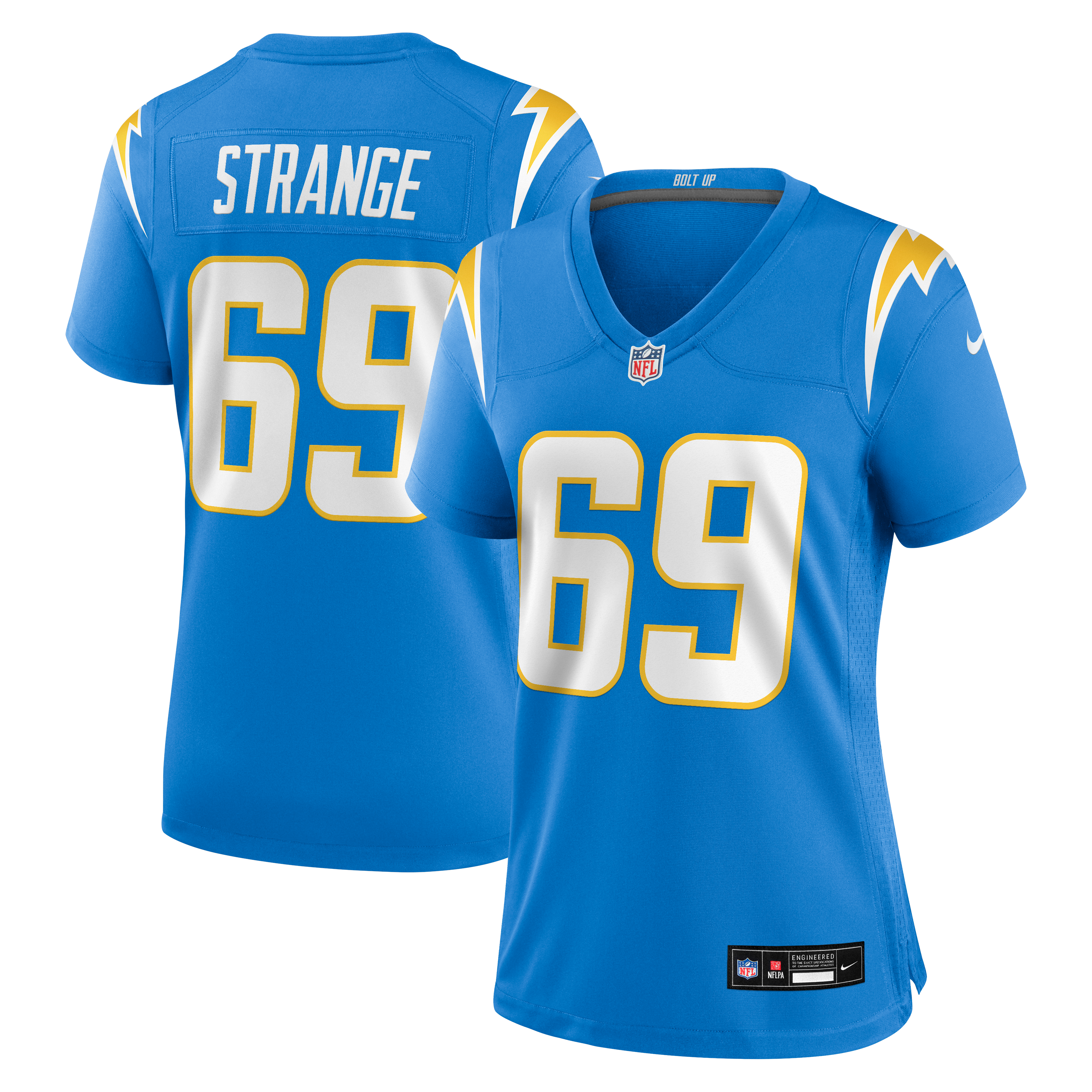 Women's Los Angeles Chargers Cole Strange Nike Powder Blue Team Game Jersey