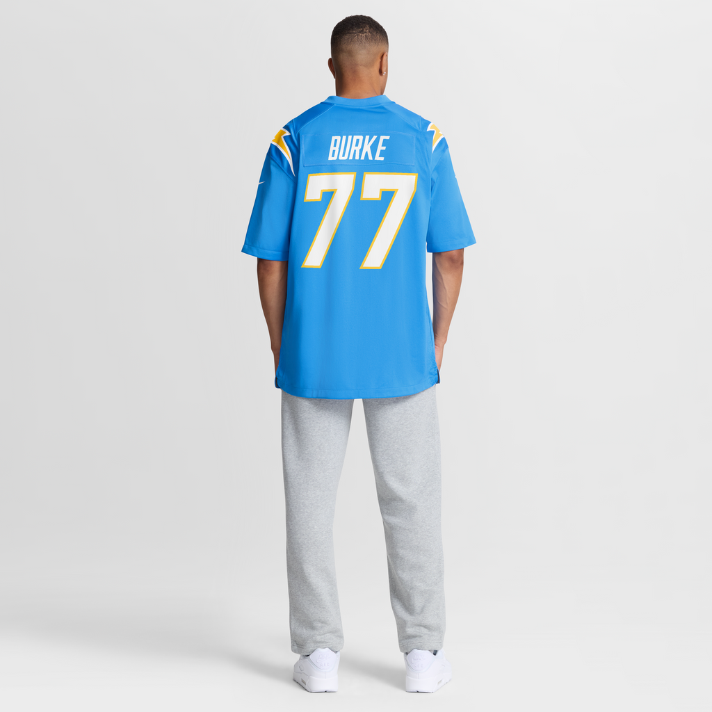 Men's Los Angeles Chargers Travis Burke Nike Powder Blue Team Game Jersey