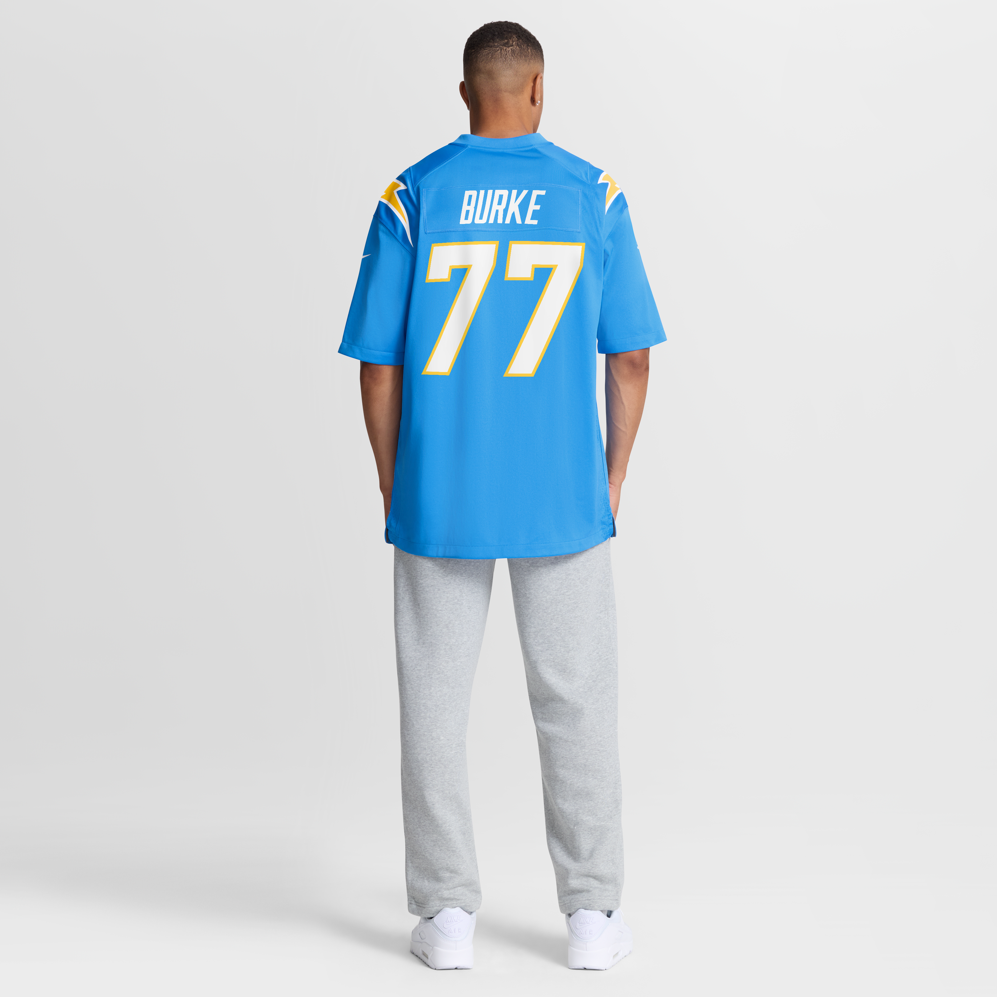 Men's Los Angeles Chargers Travis Burke Nike Powder Blue Team Game Jersey