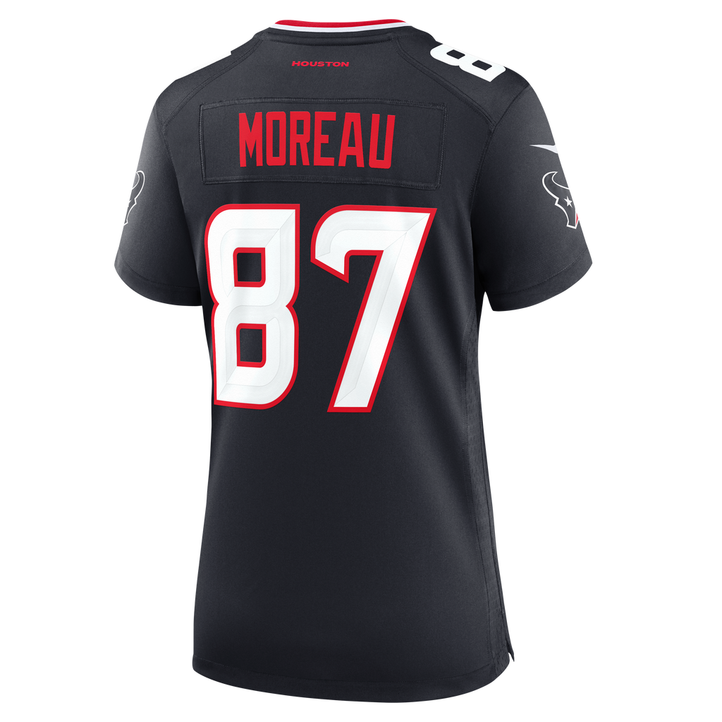 Women's Houston Texans Foster Moreau Nike Navy Team Game Jersey