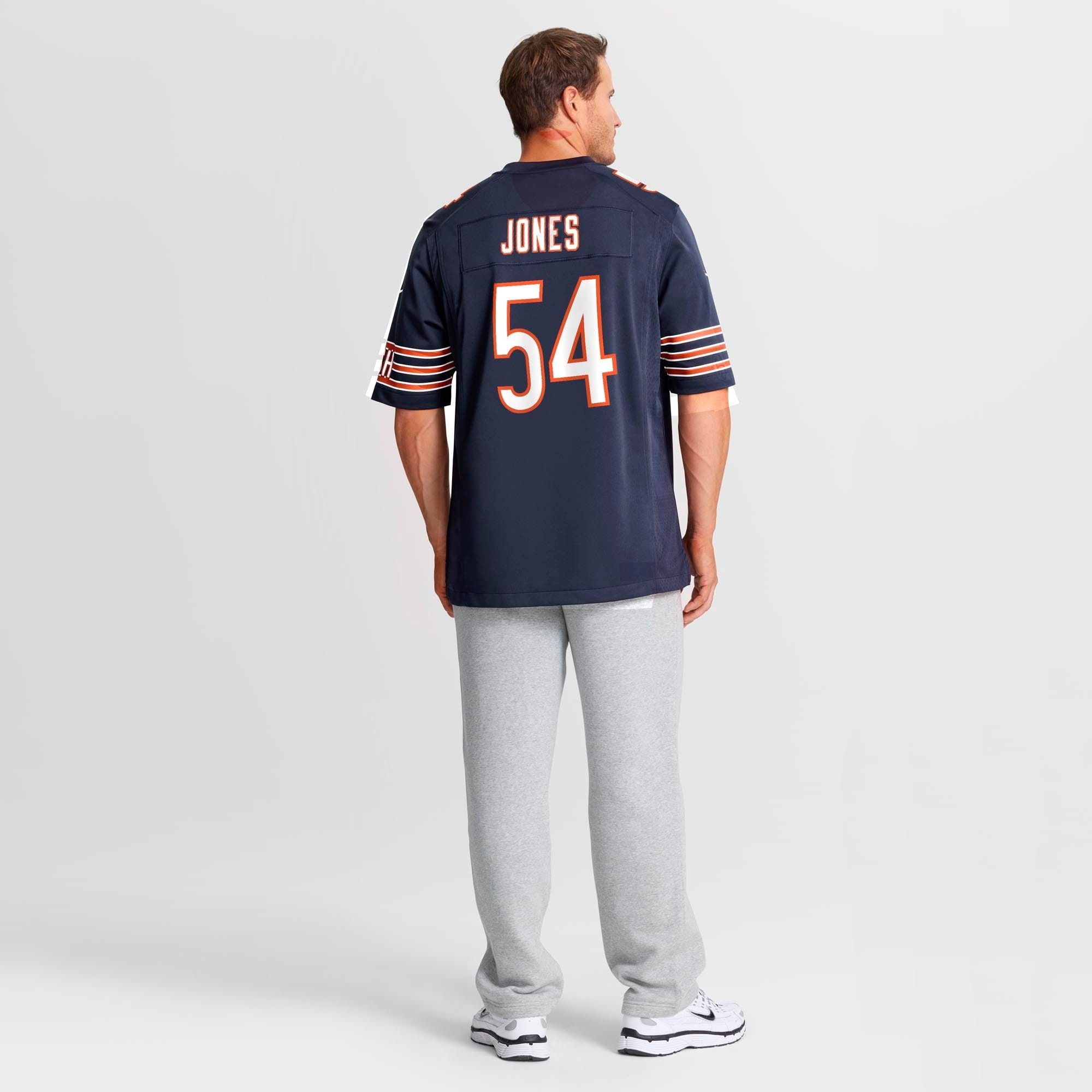 Men's Chicago Bears Logan Jones Nike Navy Team Game Jersey
