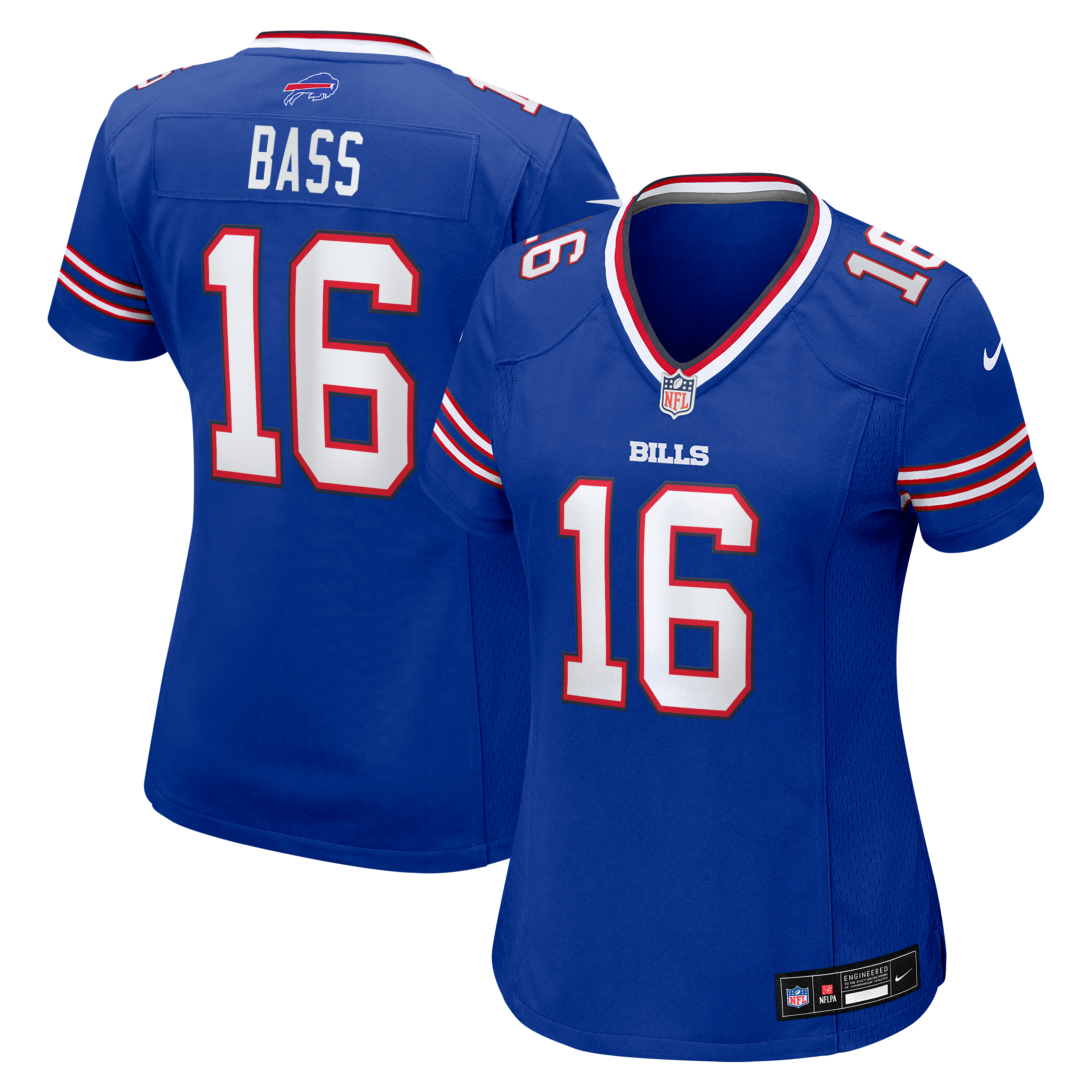 Women's Buffalo Bills Tyler Bass Nike Royal Team Game Jersey