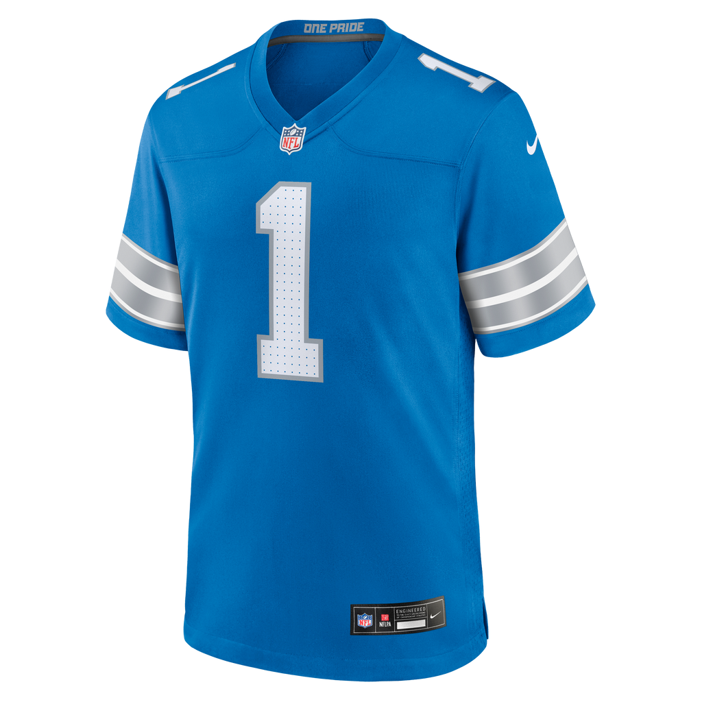 Men's Detroit Lions Blake Miller Nike Blue 2026 Nfl Draft First Round Pick No 17 Team Game Jersey