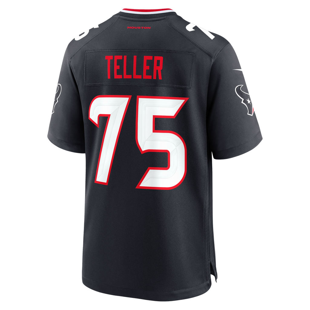 Men's Houston Texans Wyatt Teller Nike Navy Team Game Jersey