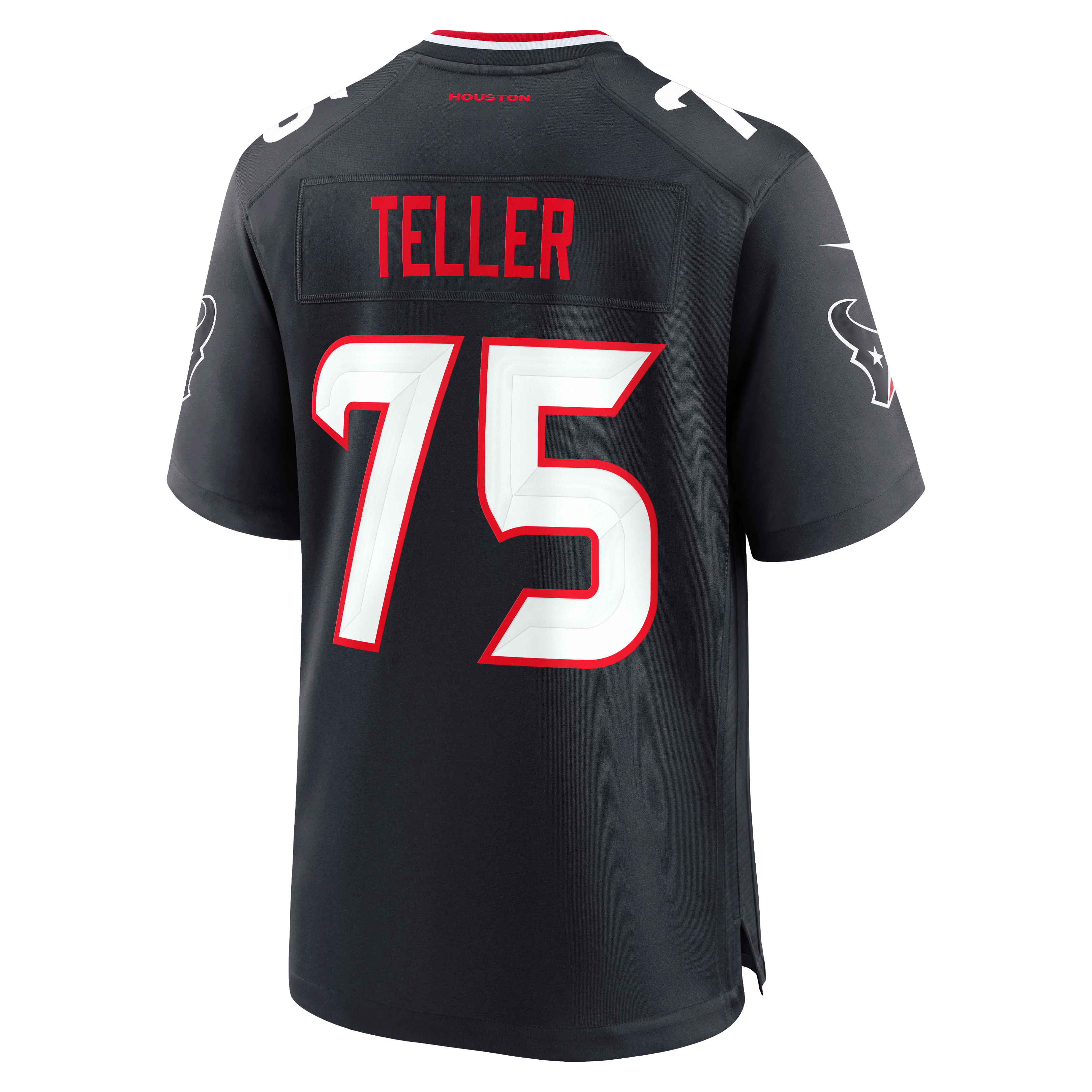 Men's Houston Texans Wyatt Teller Nike Navy Team Game Jersey