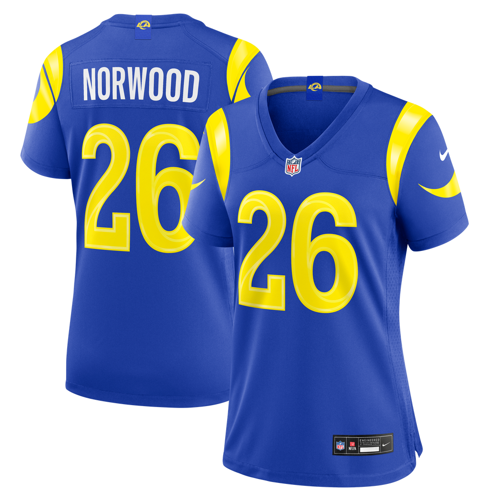 Women's Los Angeles Rams Drey Norwood Nike Royal Team Game Jersey
