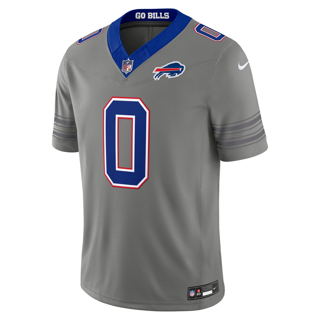 Men's Buffalo Bills Keon Coleman Nike Gray Nickel City Vapor Fuse Stitched Limited Jersey