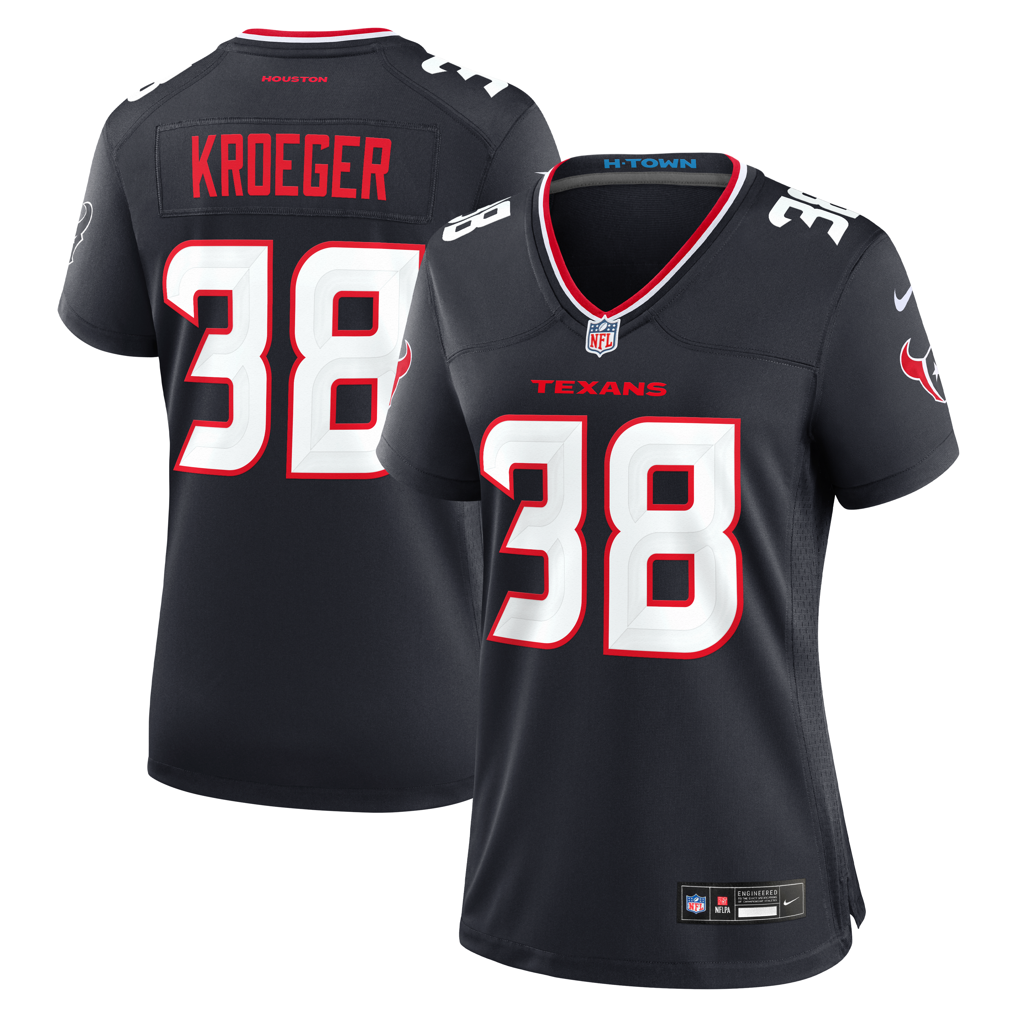 Women's Houston Texans Kai Kroeger Nike Navy Team Game Jersey