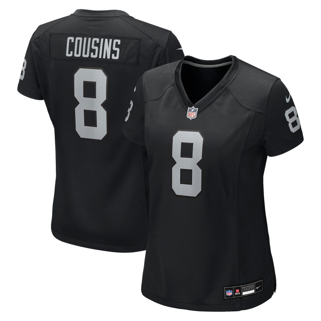 Women's Las Vegas Raiders Kirk Cousins Nike Black Team Game Jersey