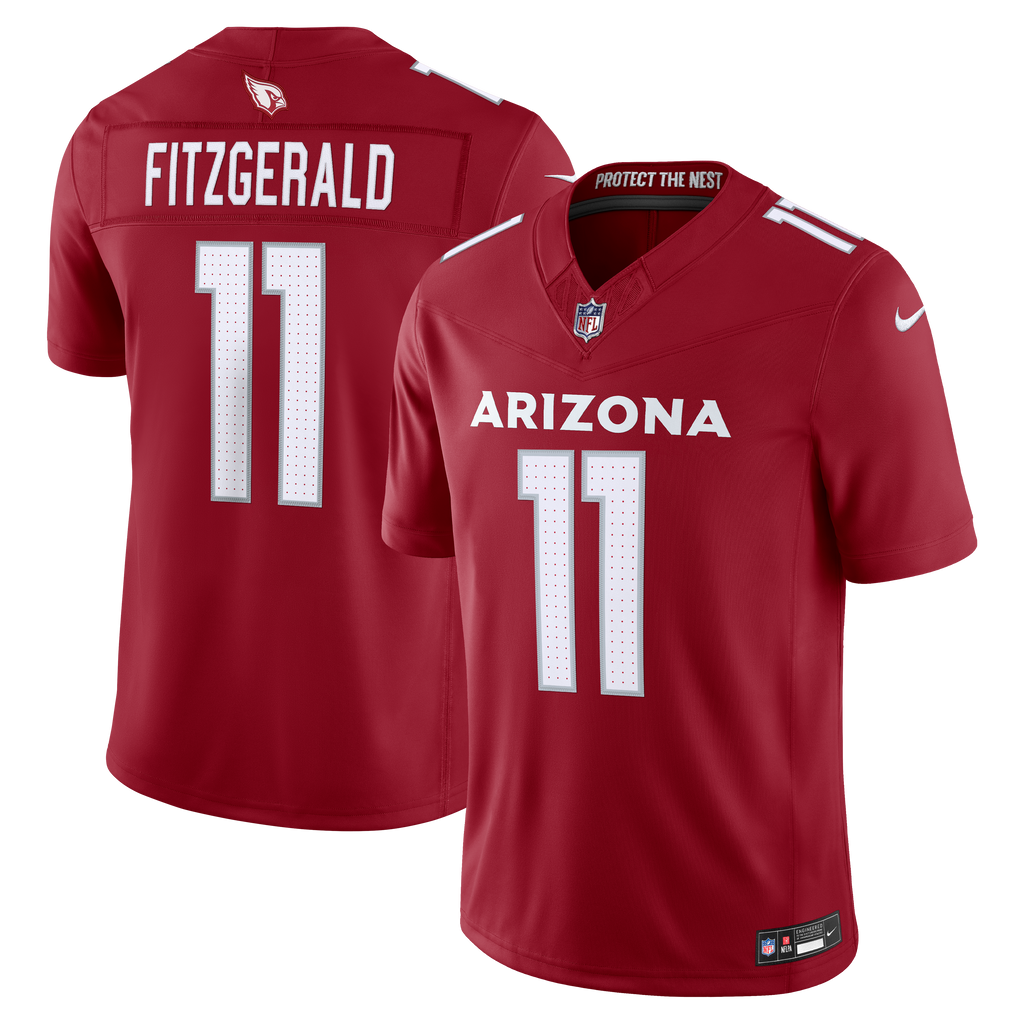 Men's Arizona Cardinals Larry Fitzgerald Nike Cardinal Vapor Fuse Stitched Retired Limited Jersey