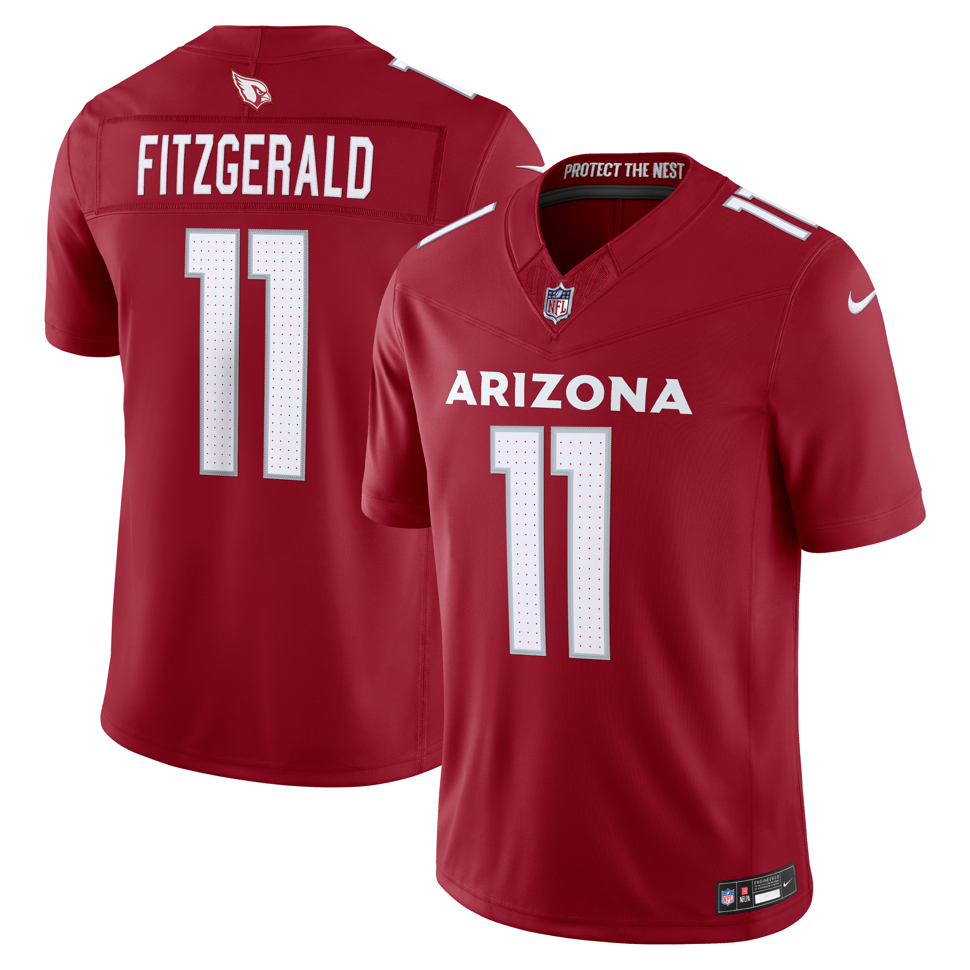 Men's Arizona Cardinals Larry Fitzgerald Nike Cardinal Vapor Fuse Stitched Retired Limited Jersey