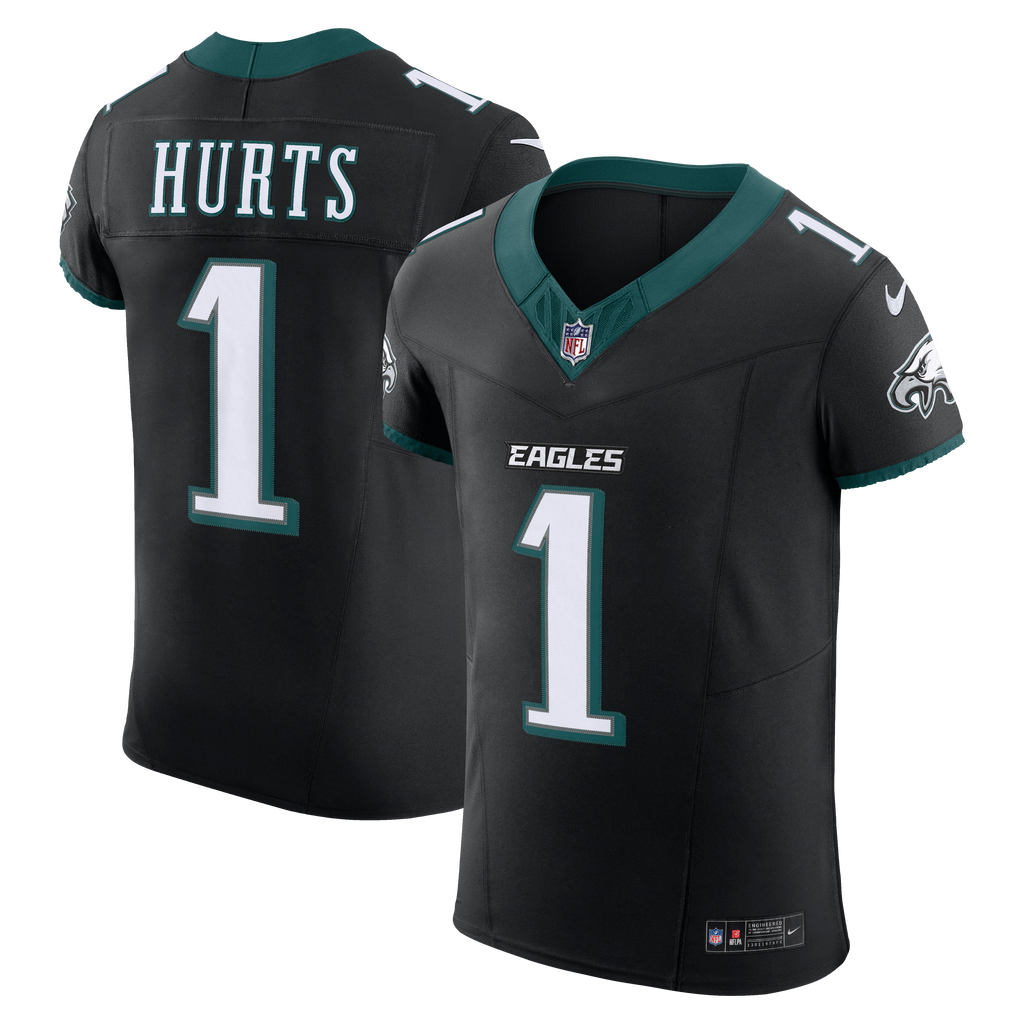 Men's Philadelphia Eagles Jalen Hurts Nike Black Alternate Vapor Fuse Elite Jersey