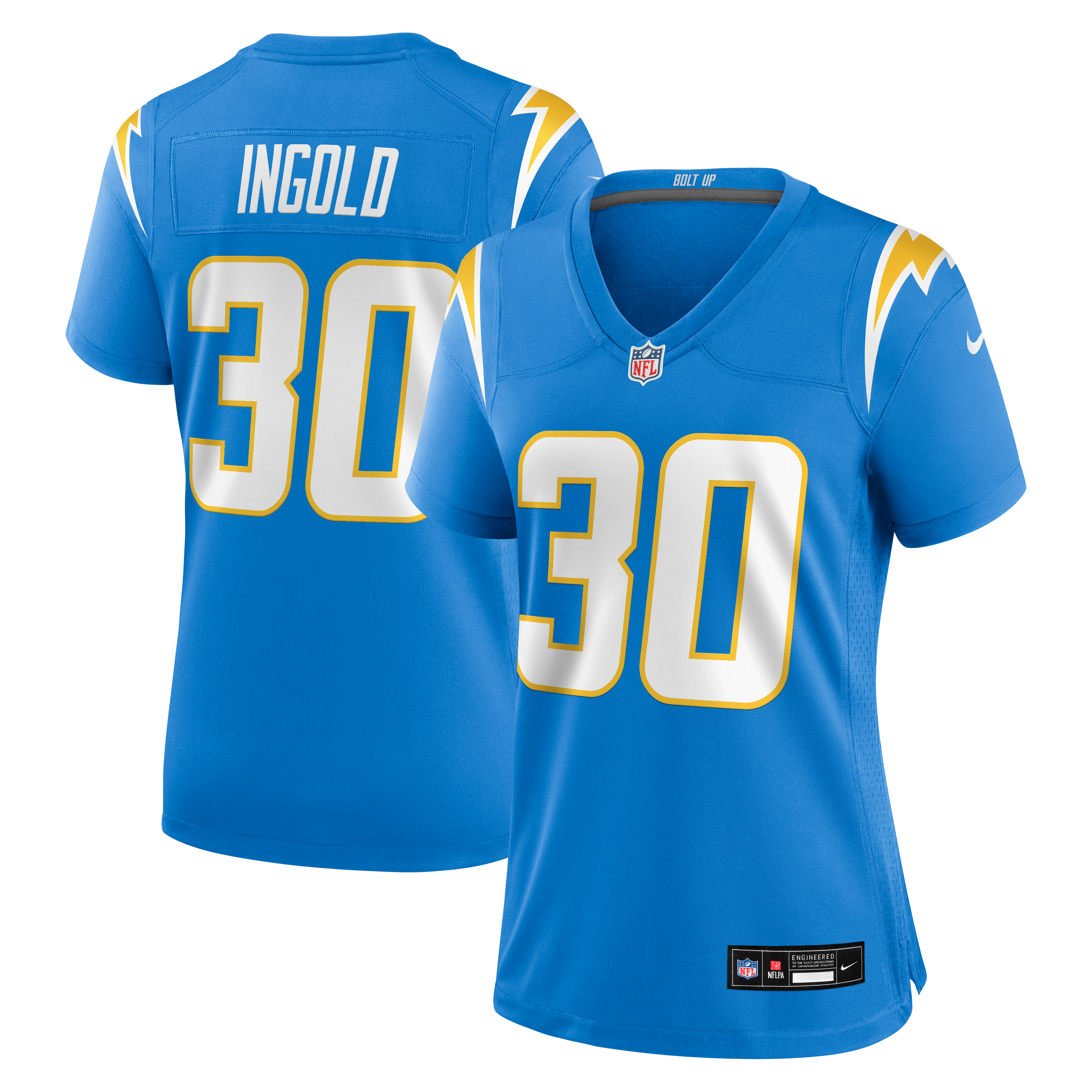 Women's Los Angeles Chargers Alec Ingold Nike Powder Blue Team Game Jersey