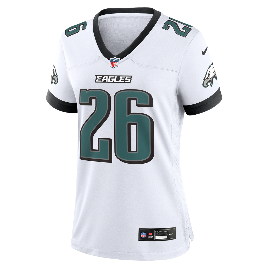 Women's Philadelphia Eagles Saquon Barkley Nike White Game Jersey