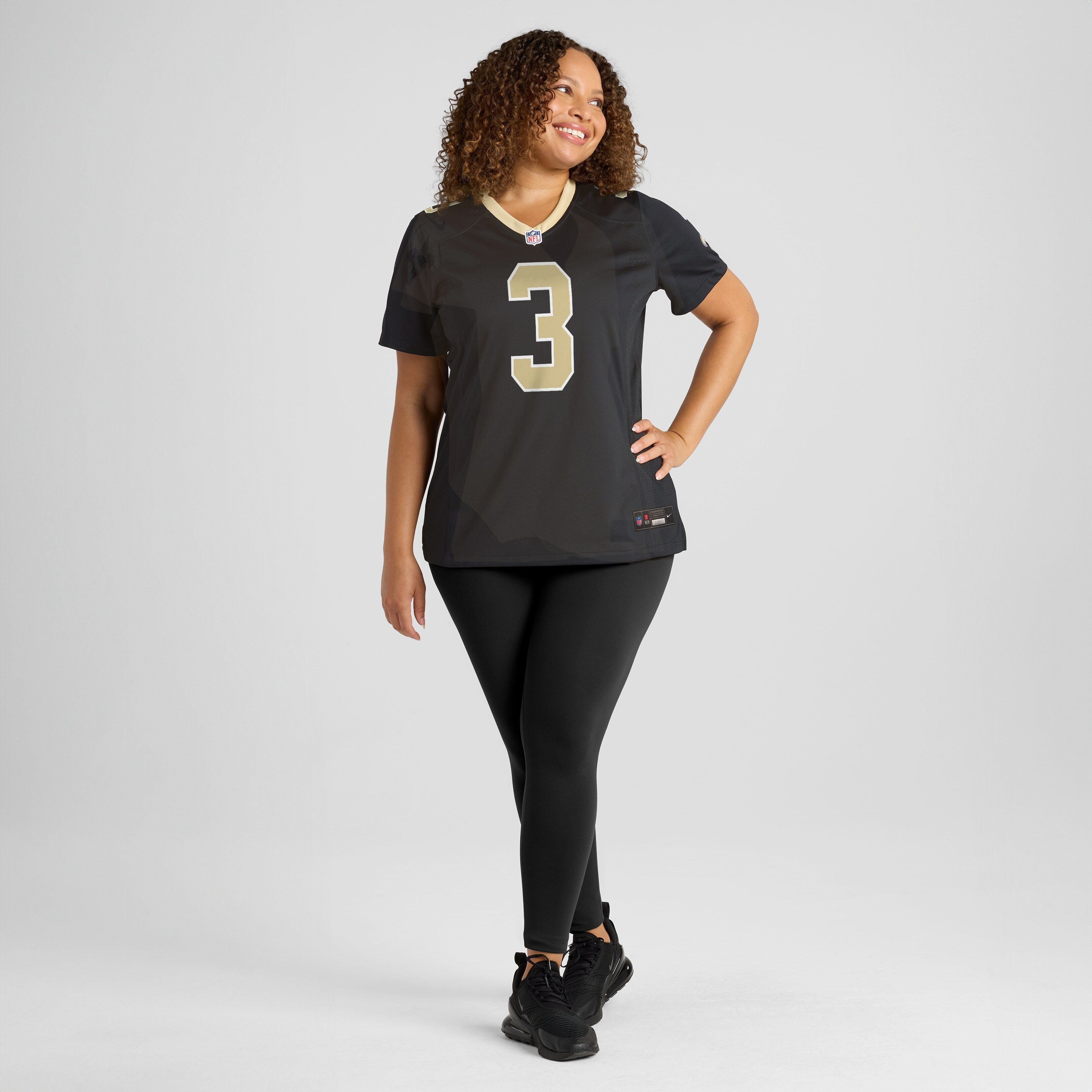 Women's New Orleans Saints Travis Etienne Jr Nike Black Team Game Jersey