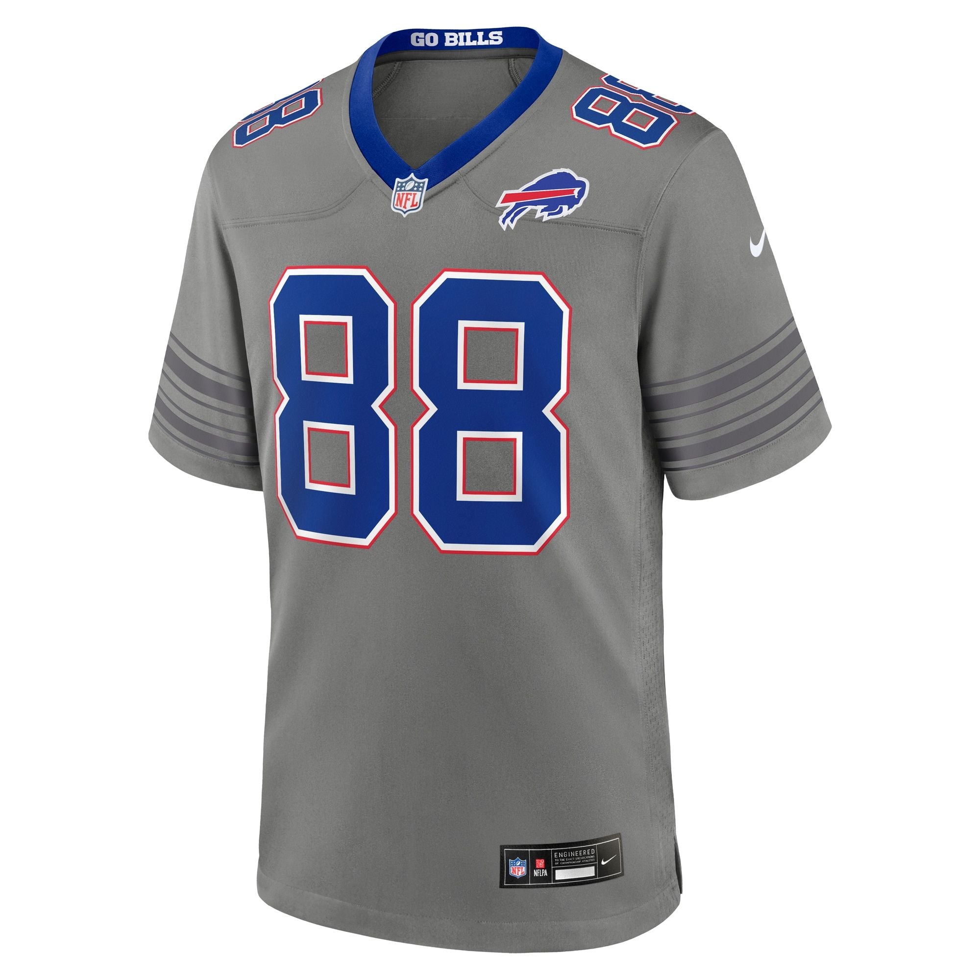 Men's Buffalo Bills Dawson Knox Nike Gray Nickel City Game Jersey