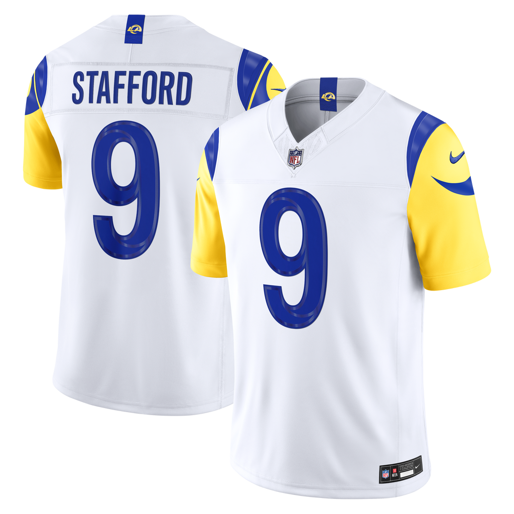 Men's Los Angeles Rams Matthew Stafford Nike White Vapor Fuse Stitched Limited Jersey