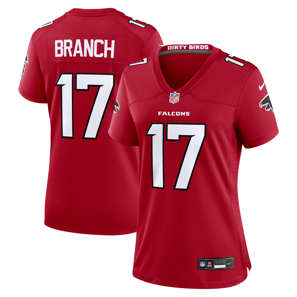 Women's Atlanta Falcons Zachariah Branch Nike Red Team Game Jersey