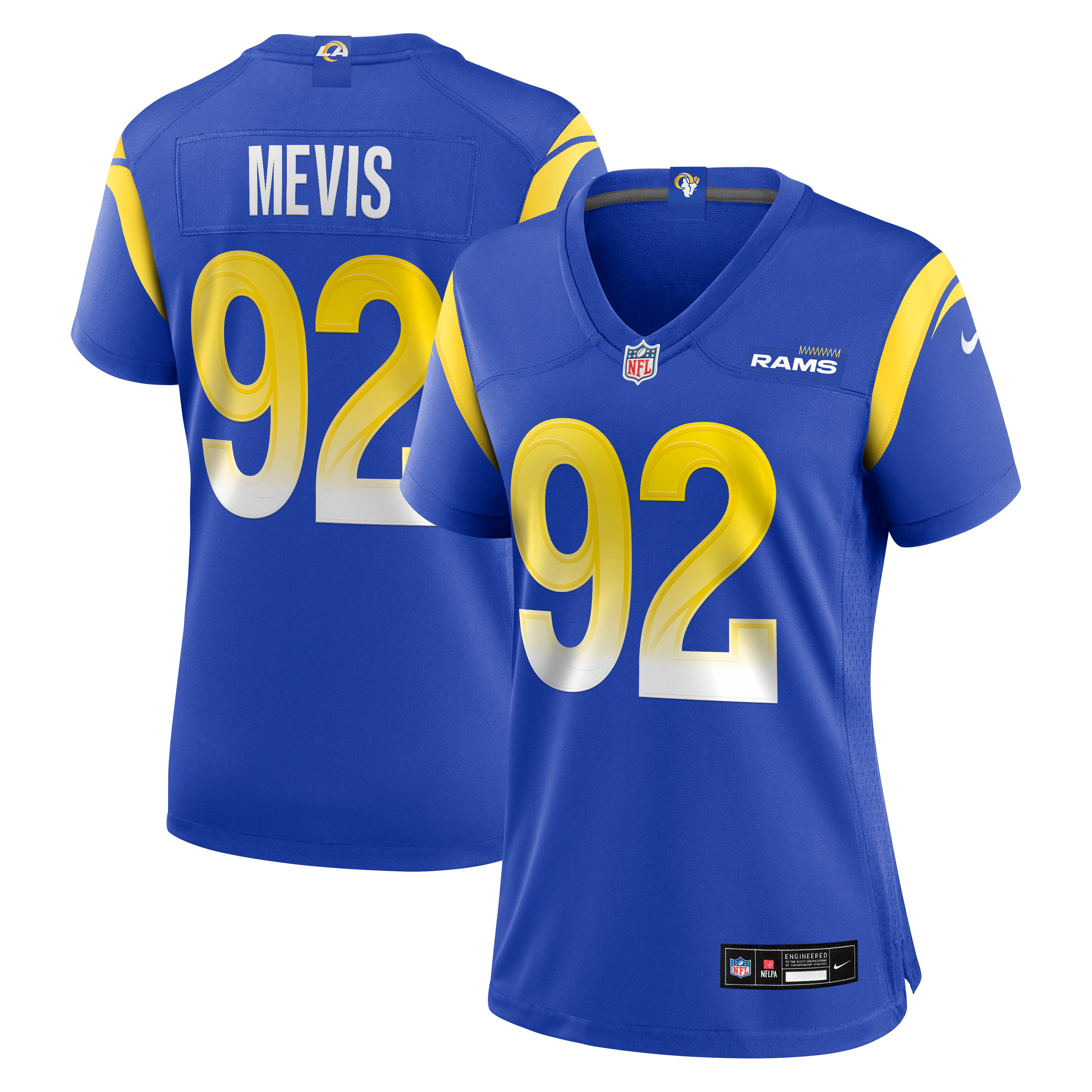 Women's Los Angeles Rams Harrison Mevis Nike Royal Team Game Jersey