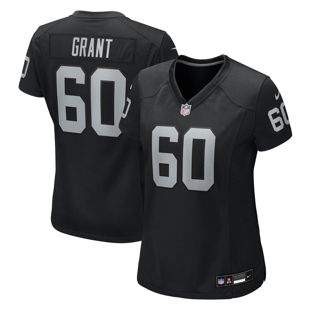 Women's Las Vegas Raiders Charles Grant Nike Black Team Game Jersey