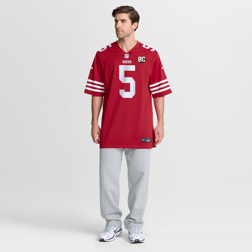 Men's San Francisco 49Ers Mike Evans Nike Scarlet 80Th Anniversary Game Jersey