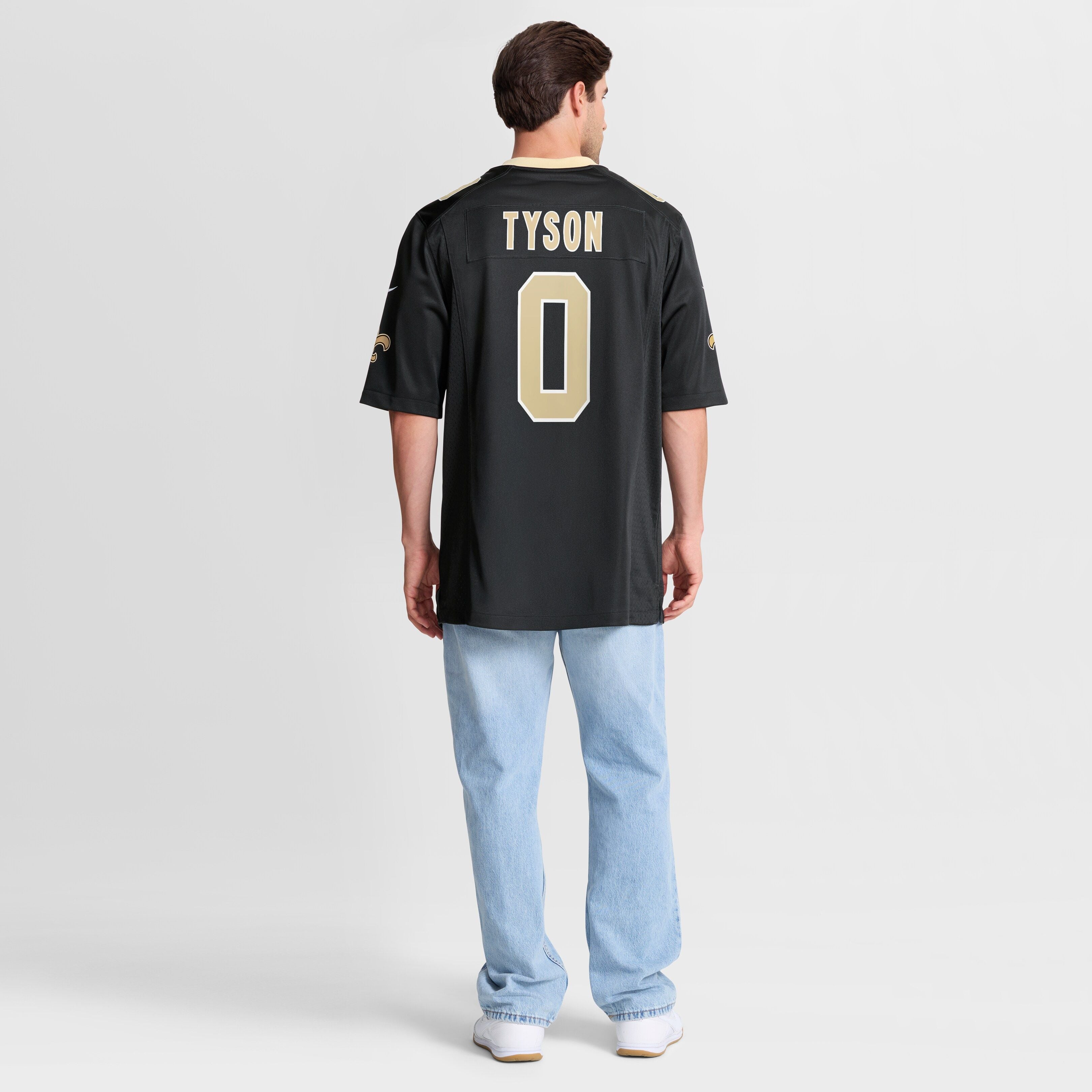 Men's New Orleans Saints Jordyn Tyson Nike Black 2026 Nfl Draft First Round Pick No 8 Team Game Jersey