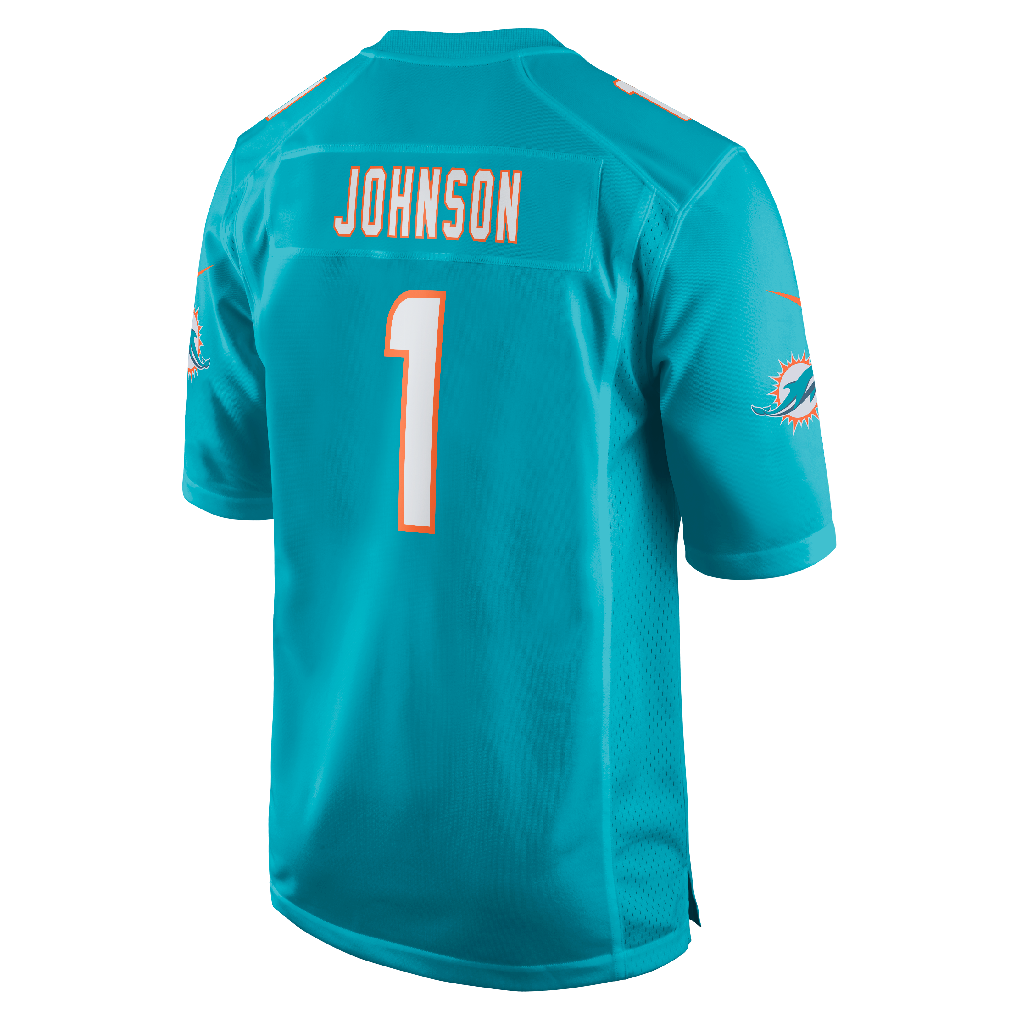 Men's Miami Dolphins Chris Johnson Nike Aqua 2026 Nfl Draft First Round Pick No 27 Team Game Jersey