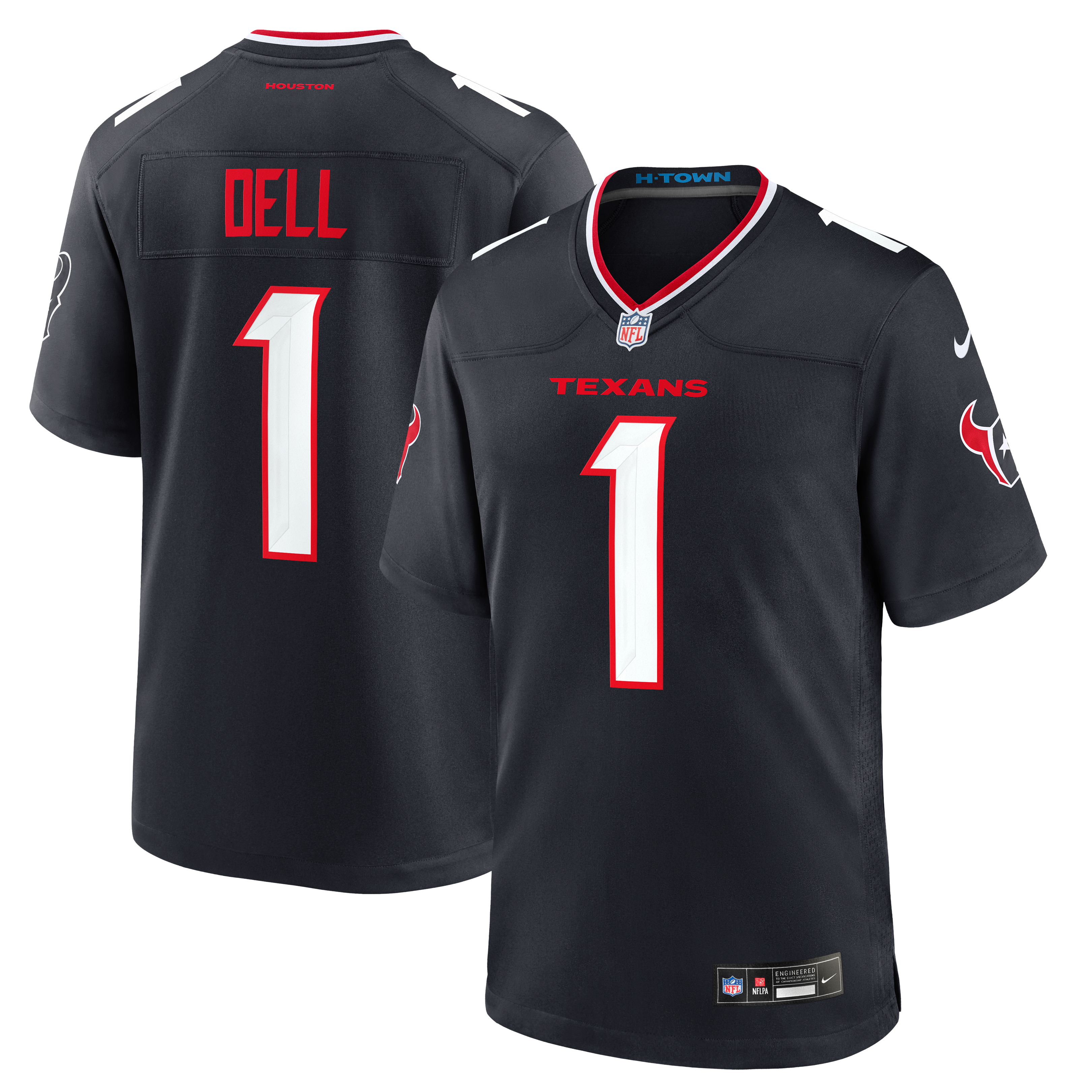 Men's Houston Texans Tank Dell Nike Navy Team Game Jersey