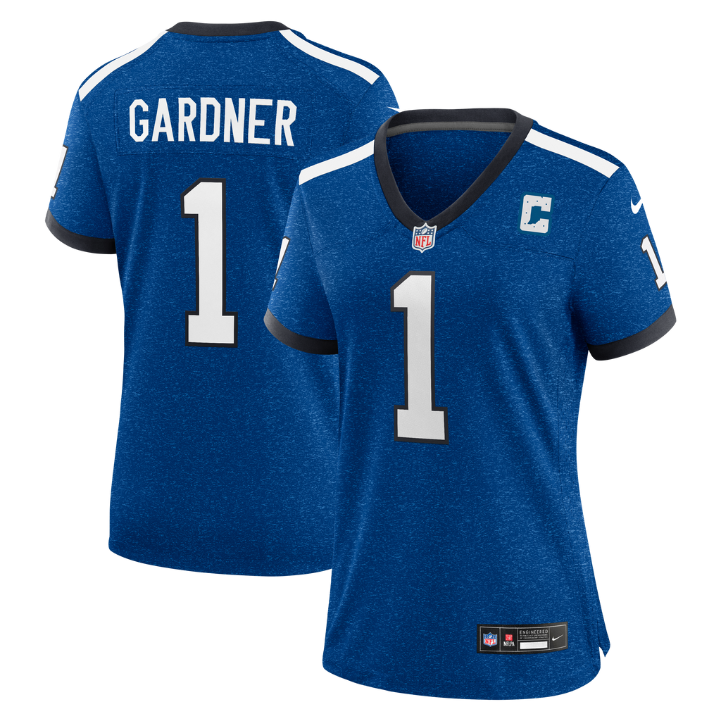 Women's Indianapolis Colts Ahmad Sauce Gardner Nike Heather Royal Alternate 2 Indiana Nights Game Jersey