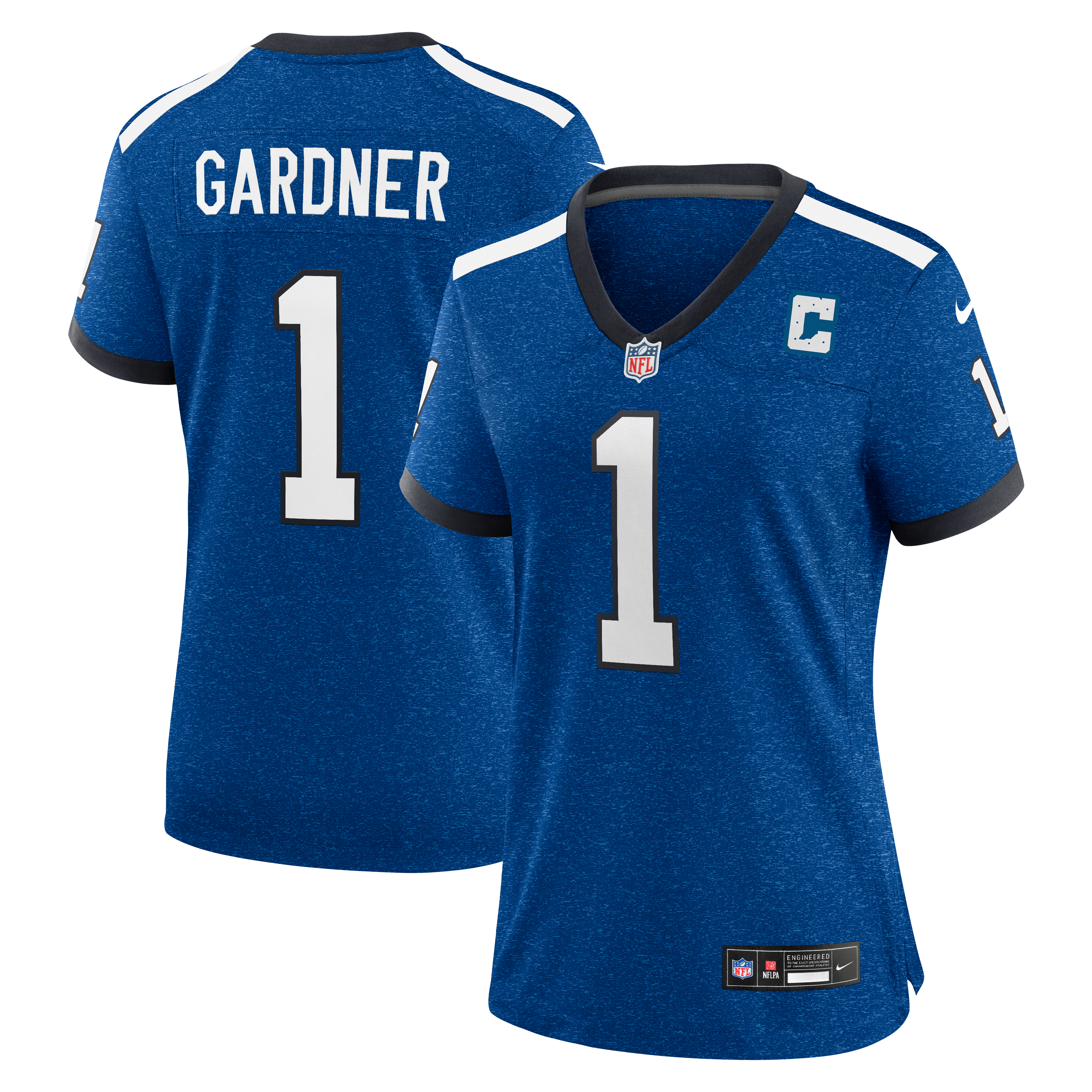 Women's Indianapolis Colts Ahmad Sauce Gardner Nike Heather Royal Alternate 2 Indiana Nights Game Jersey