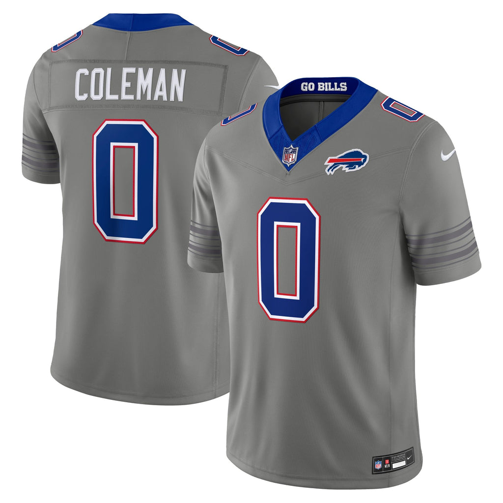 Men's Buffalo Bills Keon Coleman Nike Gray Nickel City Vapor Fuse Stitched Limited Jersey