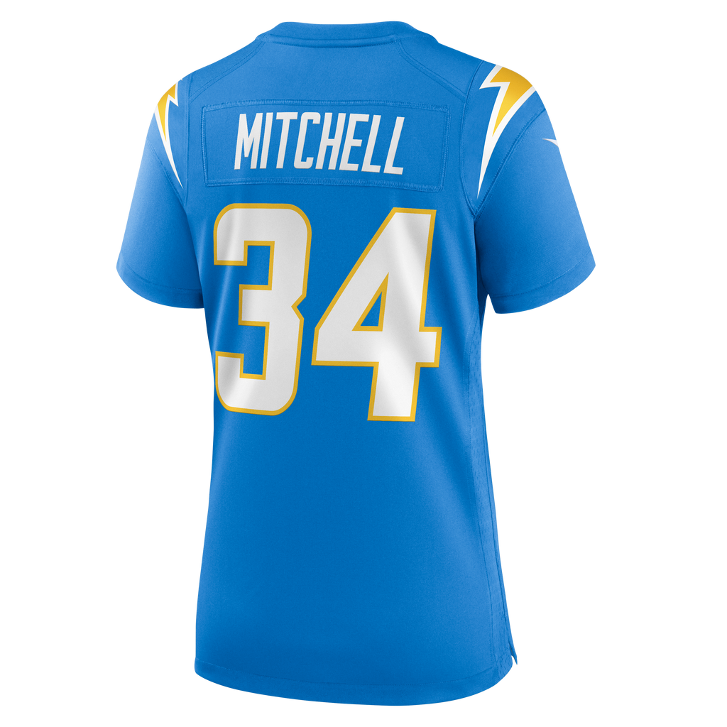 Women's Los Angeles Chargers Keaton Mitchell Nike Powder Blue Team Game Jersey