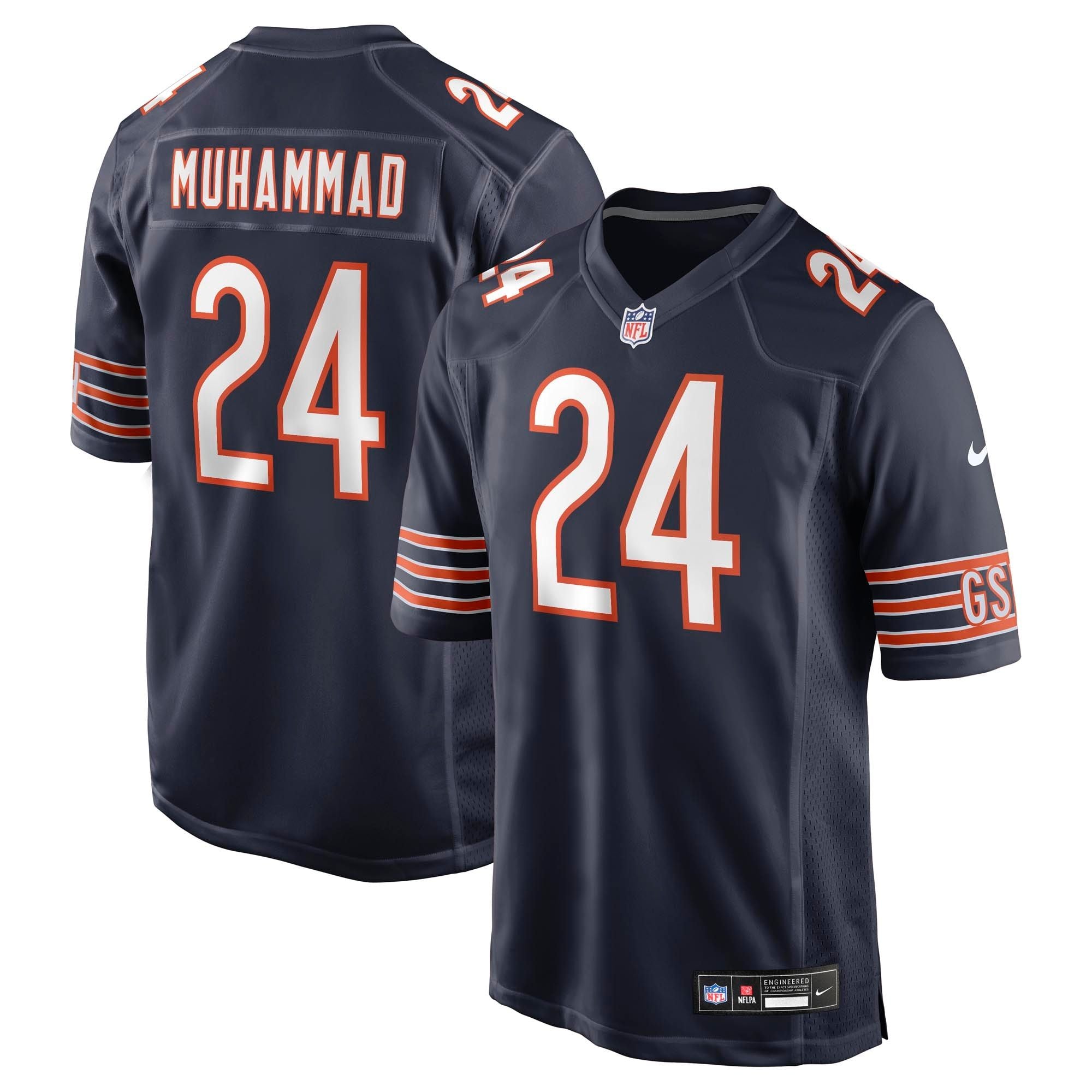Men's Chicago Bears Malik Muhammad Nike Navy Team Game Jersey