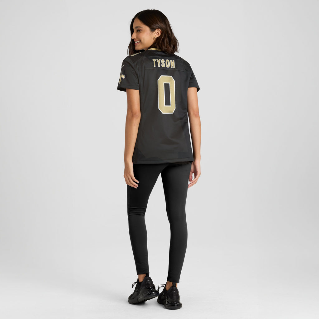 Women's New Orleans Saints Jordyn Tyson Nike Black Game Jersey