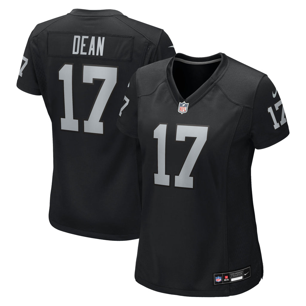 Women's Las Vegas Raiders Nakobe Dean Nike Black Team Game Jersey