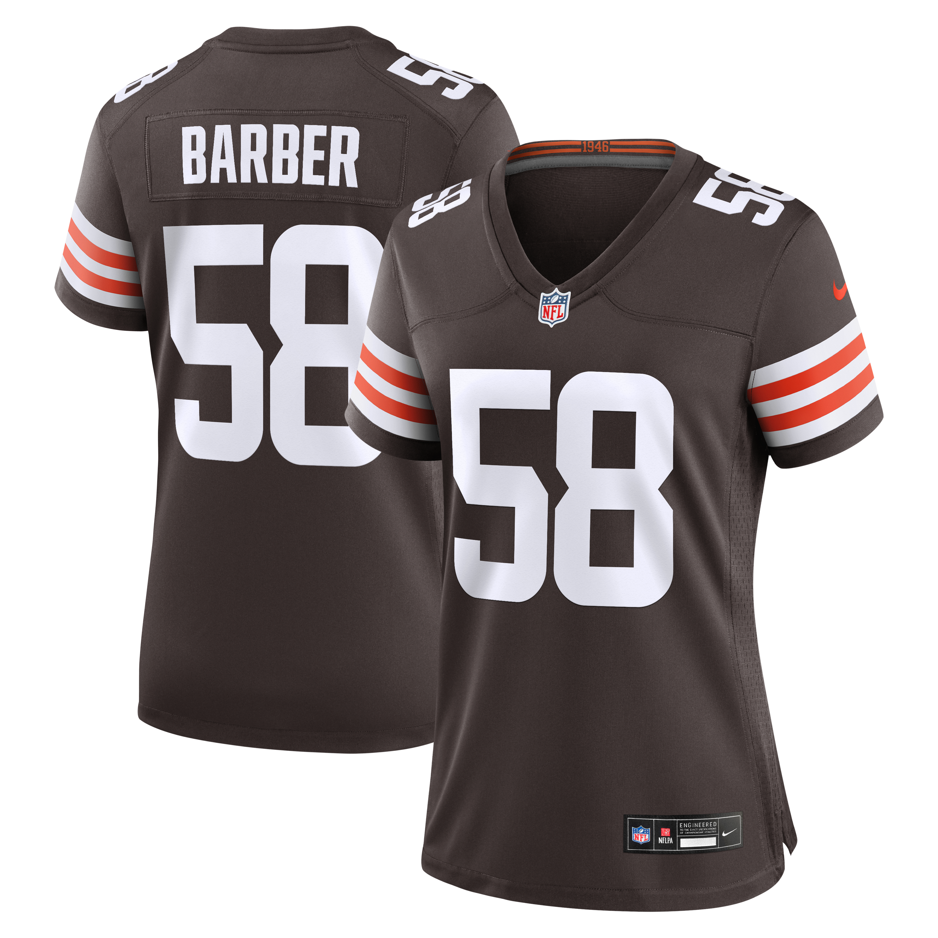 Women's Cleveland Browns Austin Barber Nike Brown Team Game Jersey