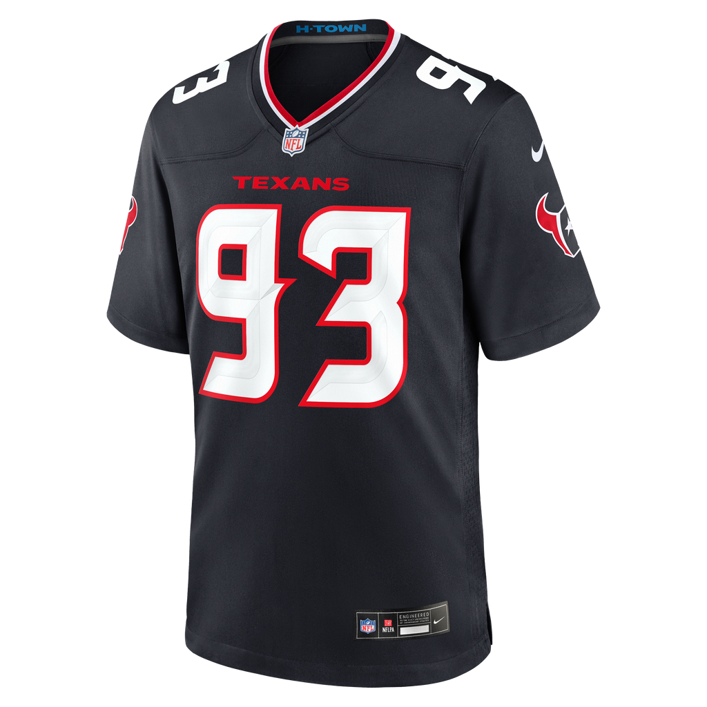 Men's Houston Texans Kayden Mcdonald Nike Navy Team Game Jersey
