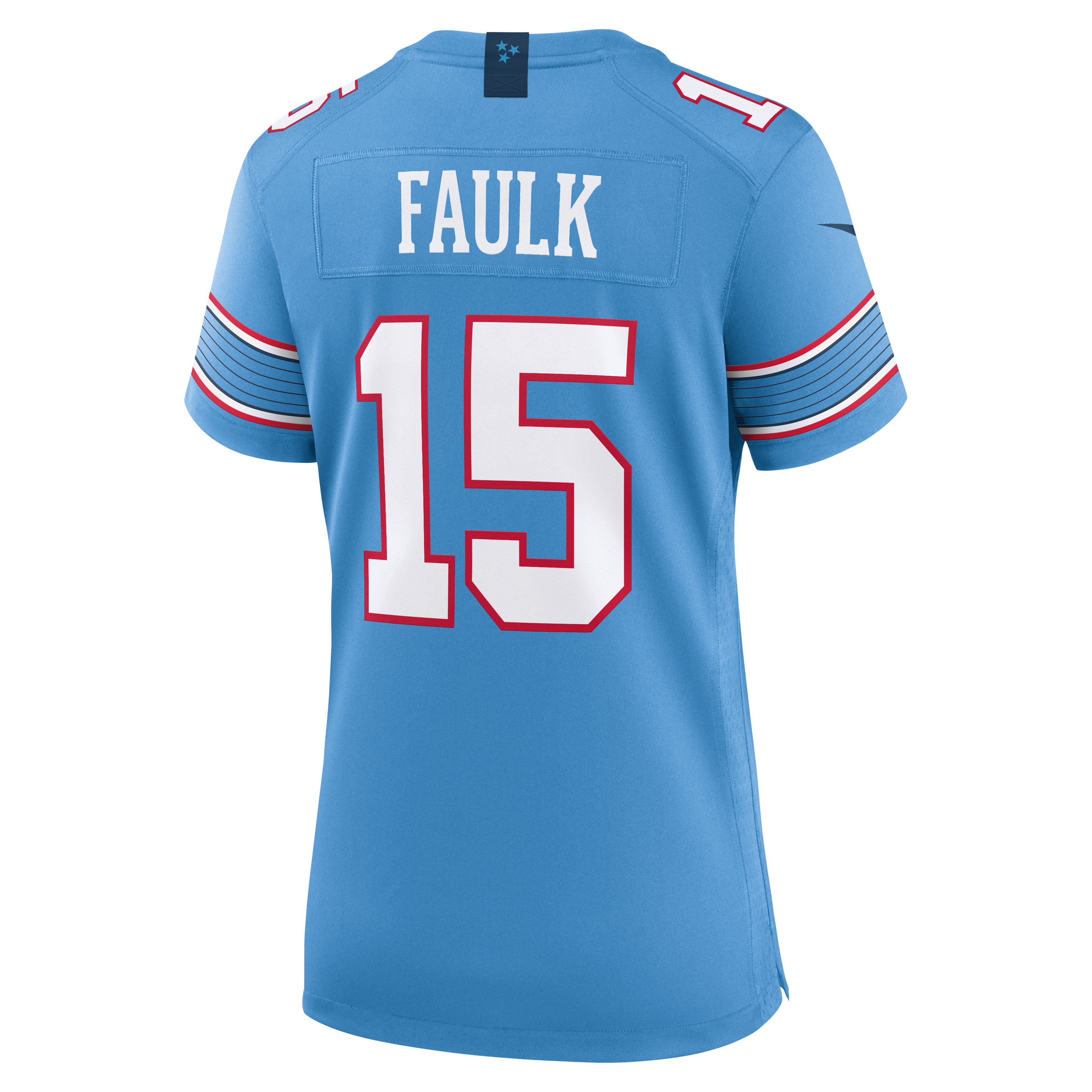 Women's Tennessee Titans Keldric Faulk Nike Light Blue Team Game Jersey