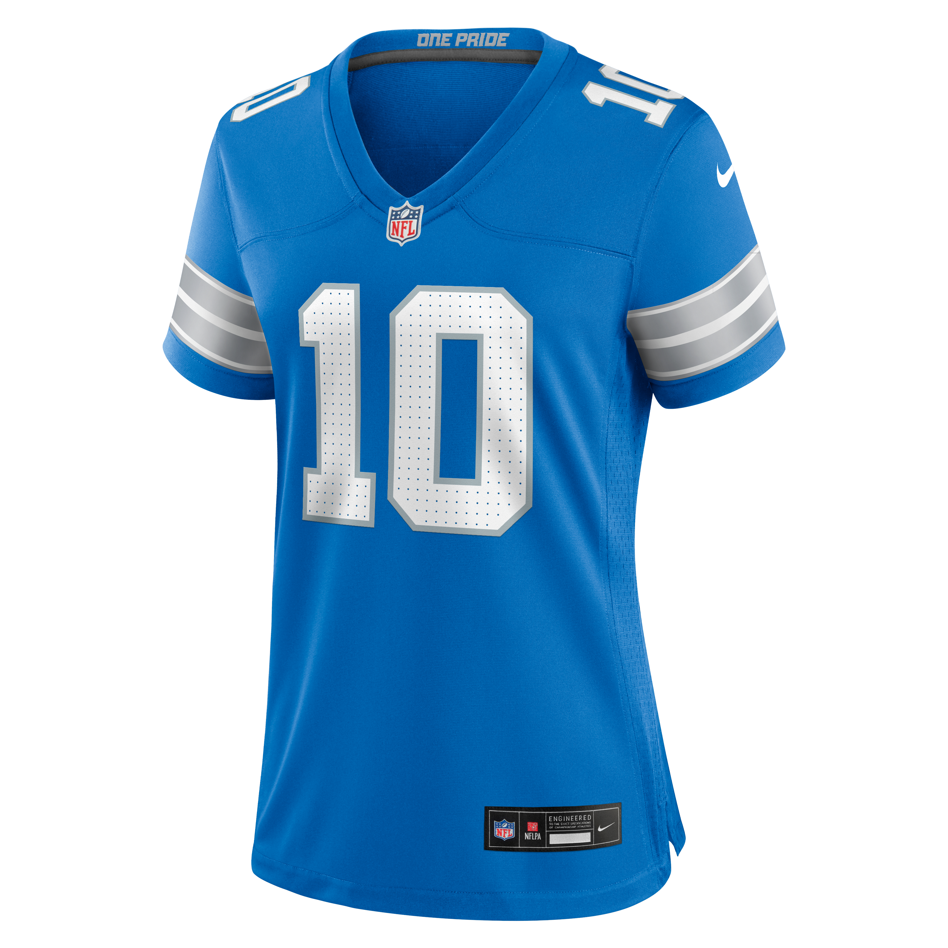 Women's Detroit Lions Isiah Pacheco Nike Blue Team Game Jersey