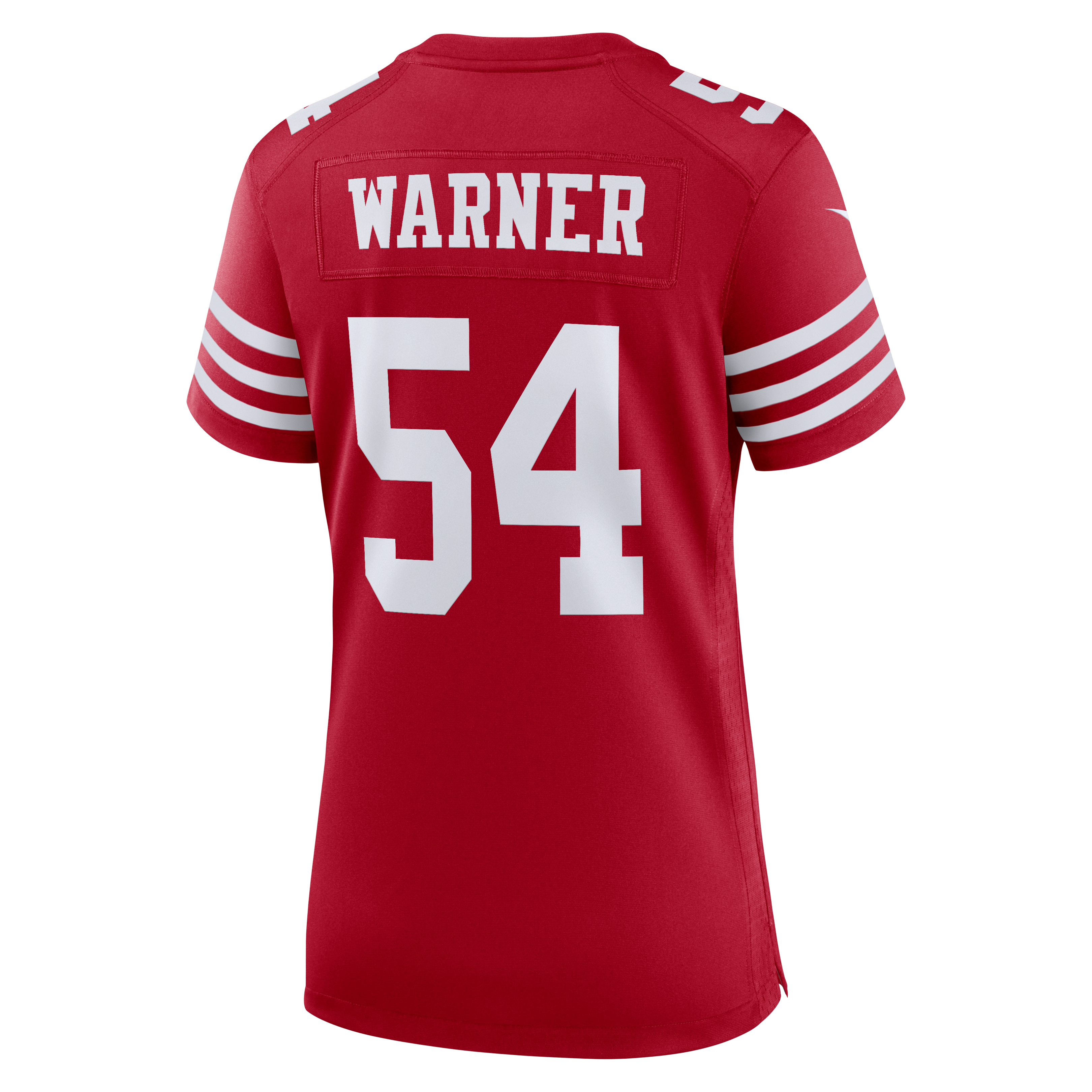 Women's San Francisco 49Ers Fred Warner Nike Scarlet 80Th Anniversary Game Jersey