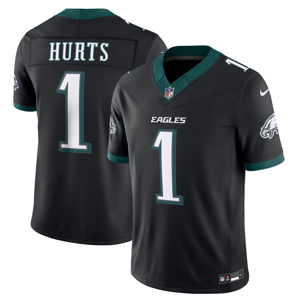 Men's Philadelphia Eagles Jalen Hurts Nike Black Alternate Vapor Fuse Stitched Limited Jersey