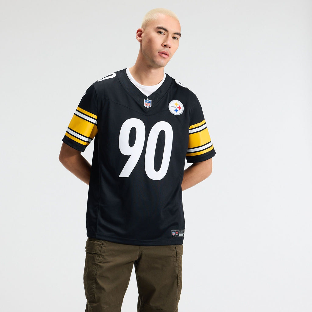 Men's Pittsburgh Steelers Tj Watt Nike Black Team Vapor Fuse Stitched Limited Jersey