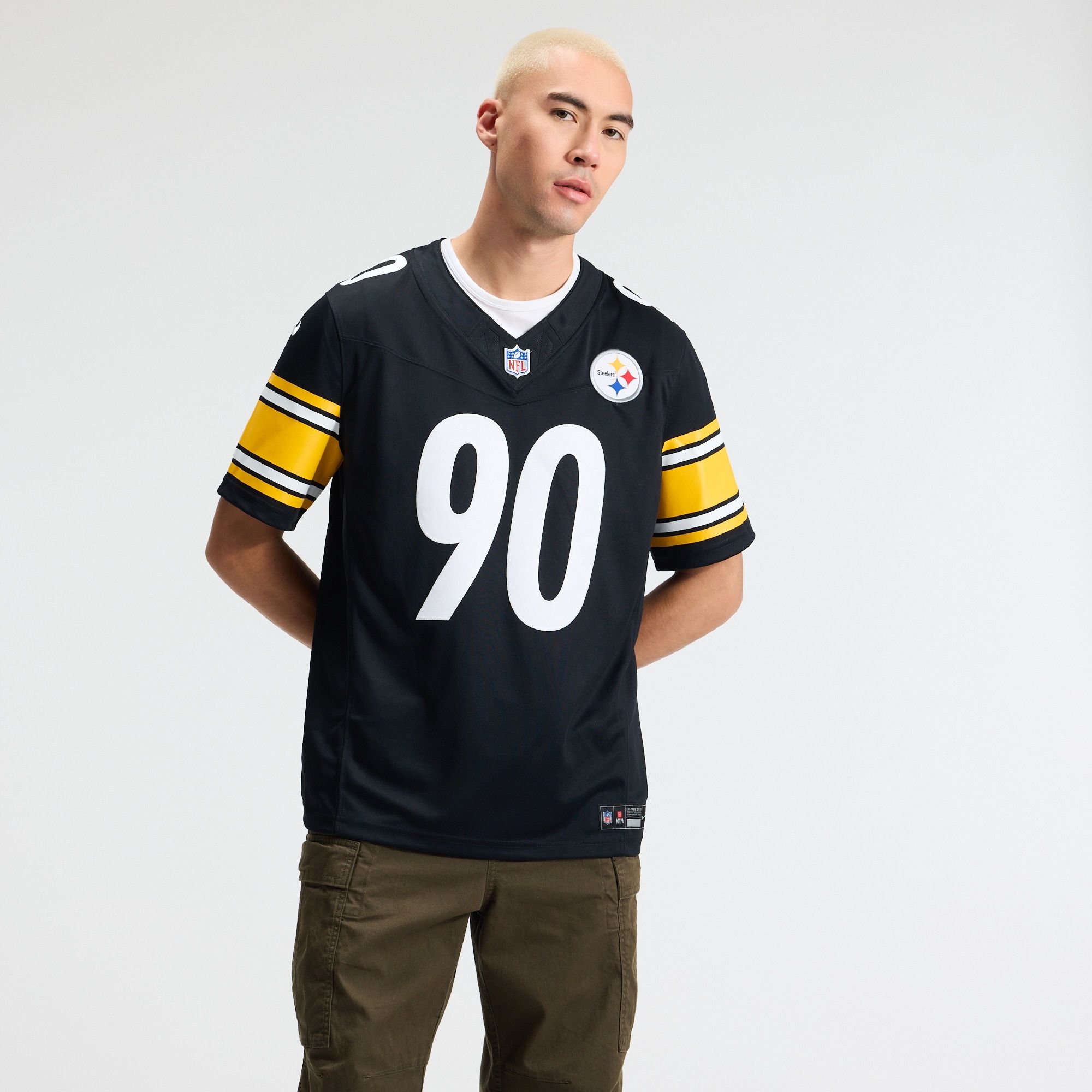 Men's Pittsburgh Steelers Tj Watt Nike Black Team Vapor Fuse Stitched Limited Jersey