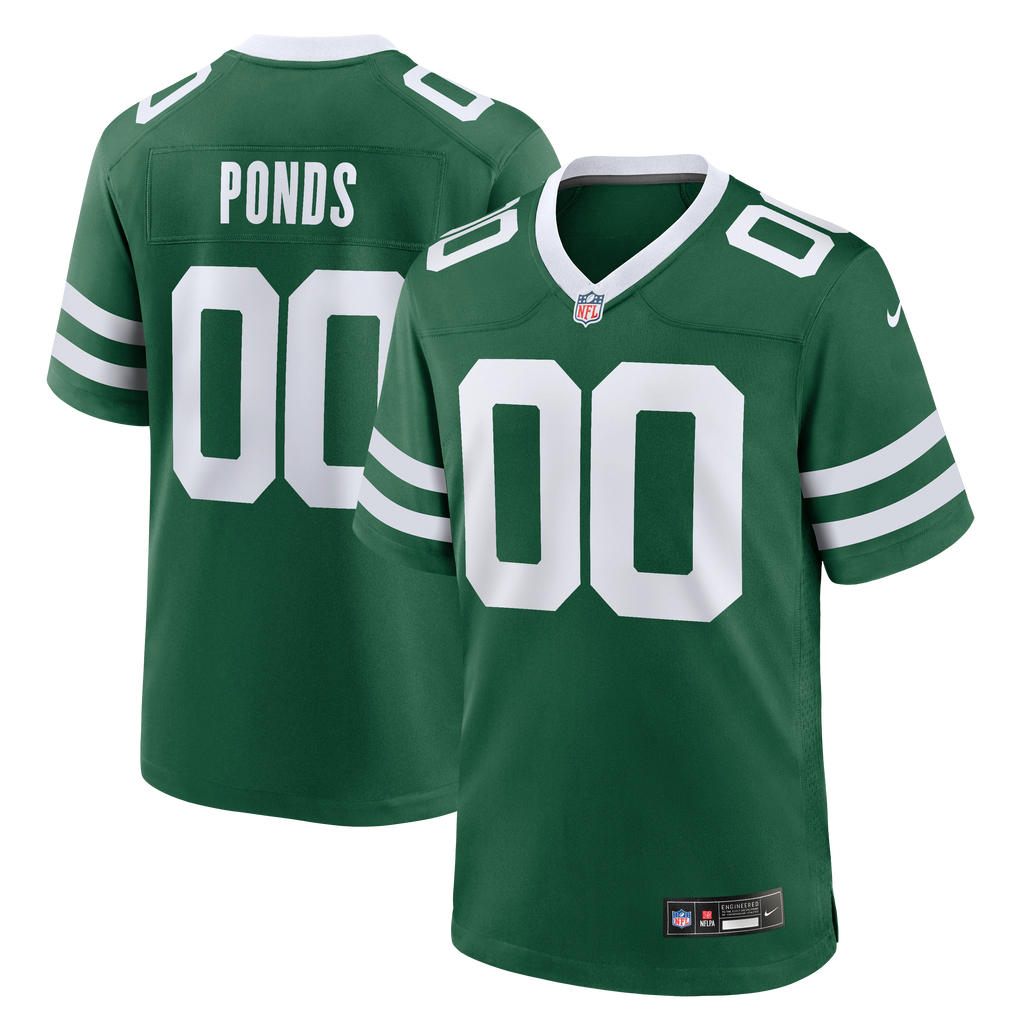 Men's New York Jets Dangelo Ponds Nike Legacy Green Game Jersey