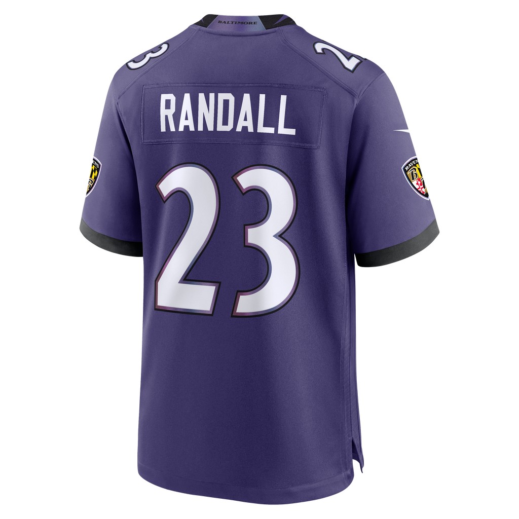 Men's Baltimore Ravens Adam Randall Nike Purple Team Game Jersey