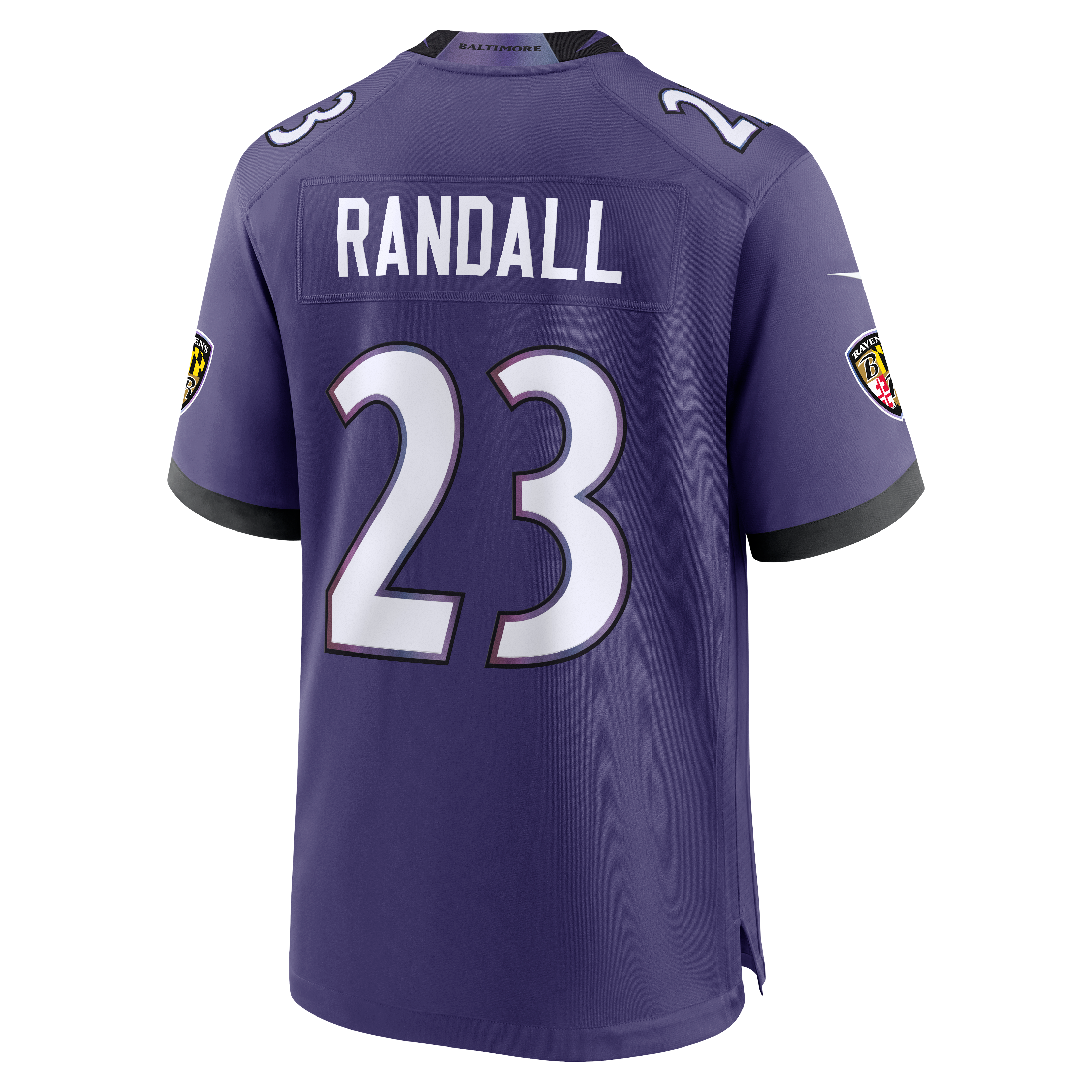 Men's Baltimore Ravens Adam Randall Nike Purple Team Game Jersey