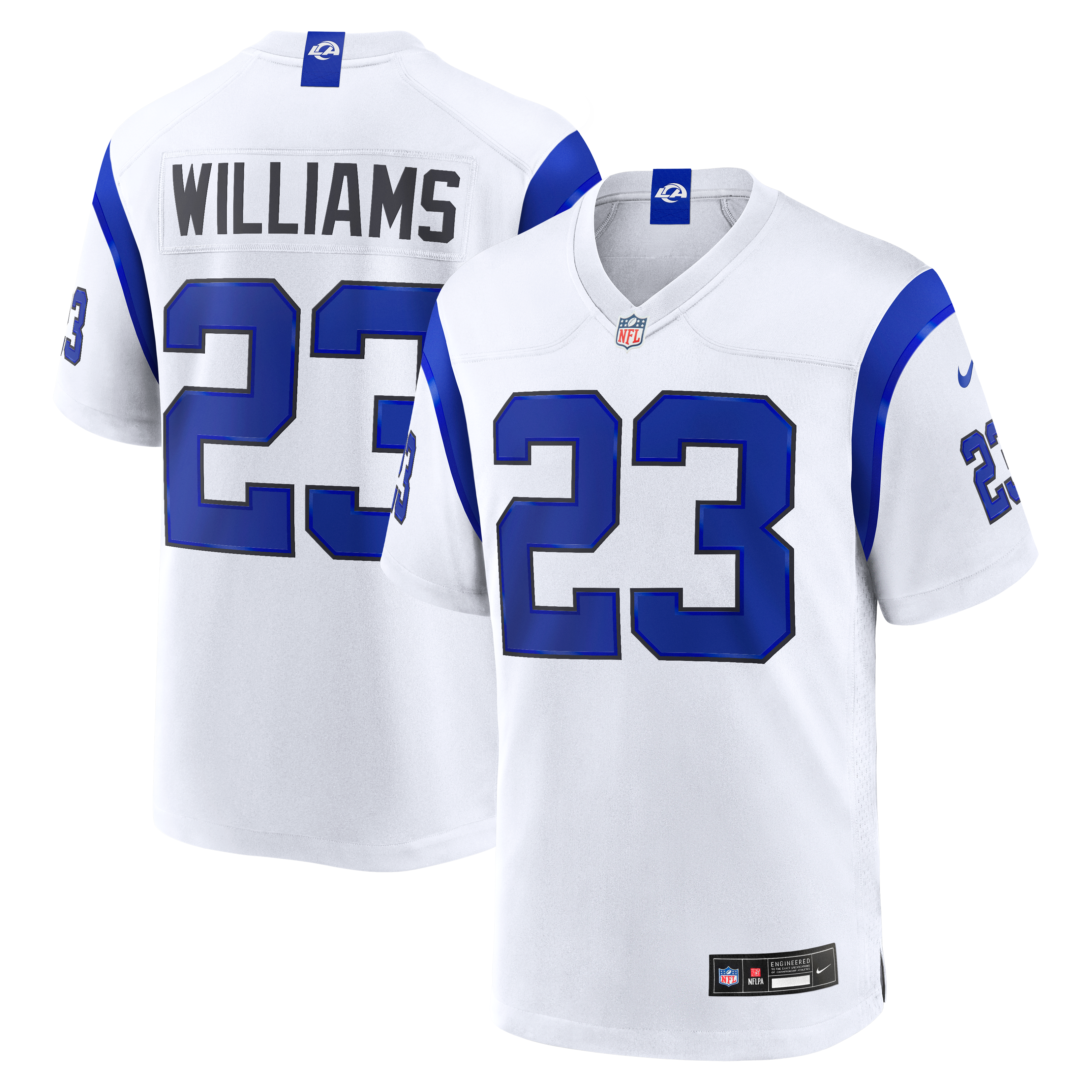 Men's Los Angeles Rams Kyren Williams Nike Fearsome White Game Jersey