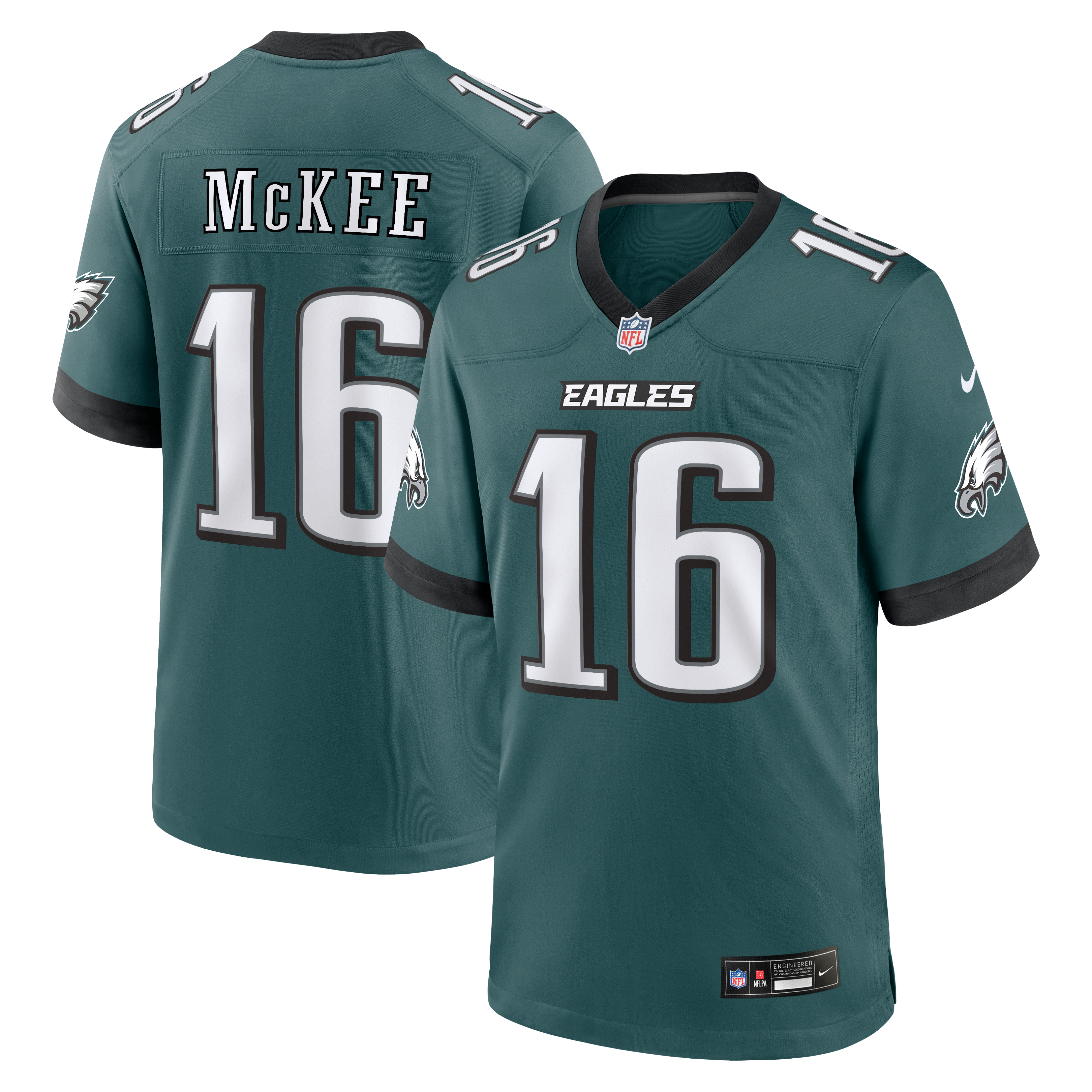 Men's Philadelphia Eagles Tanner Mckee Nike Midnight Green Team Game Jersey