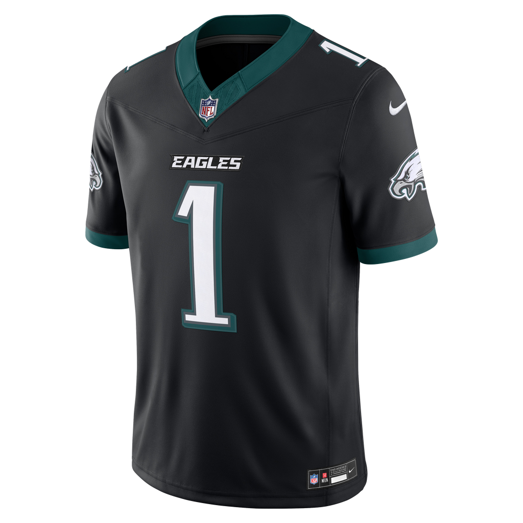 Men's Philadelphia Eagles Jalen Hurts Nike Black Alternate Vapor Fuse Stitched Limited Jersey